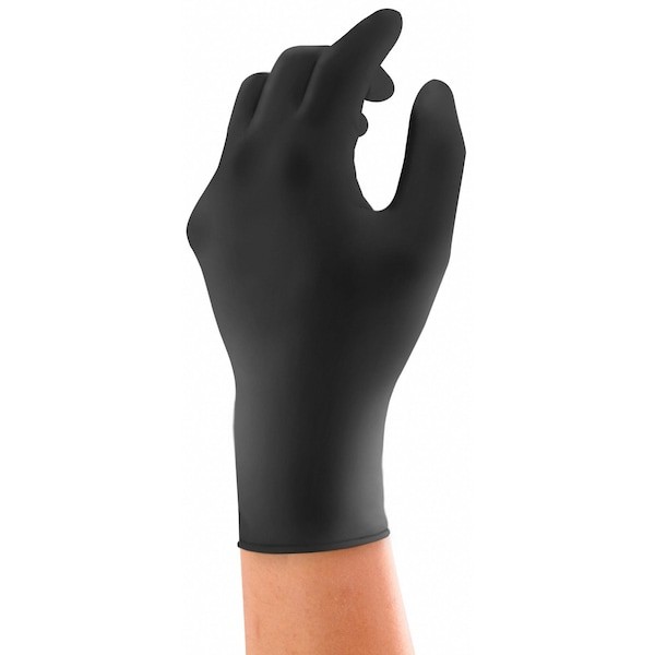 Ansell N644 Microflex Onyx Nitrile Exam Gloves, Textured Fingertips, 3.5 Mil,