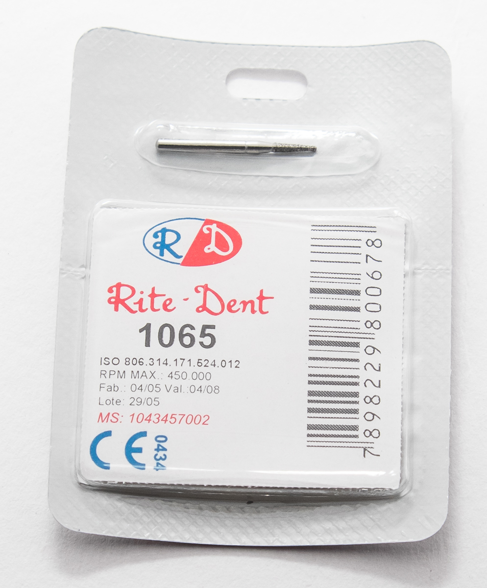 Dental Diamond Burs FG High Speed Flat End Taper # 1065 Standard Grit 10/box