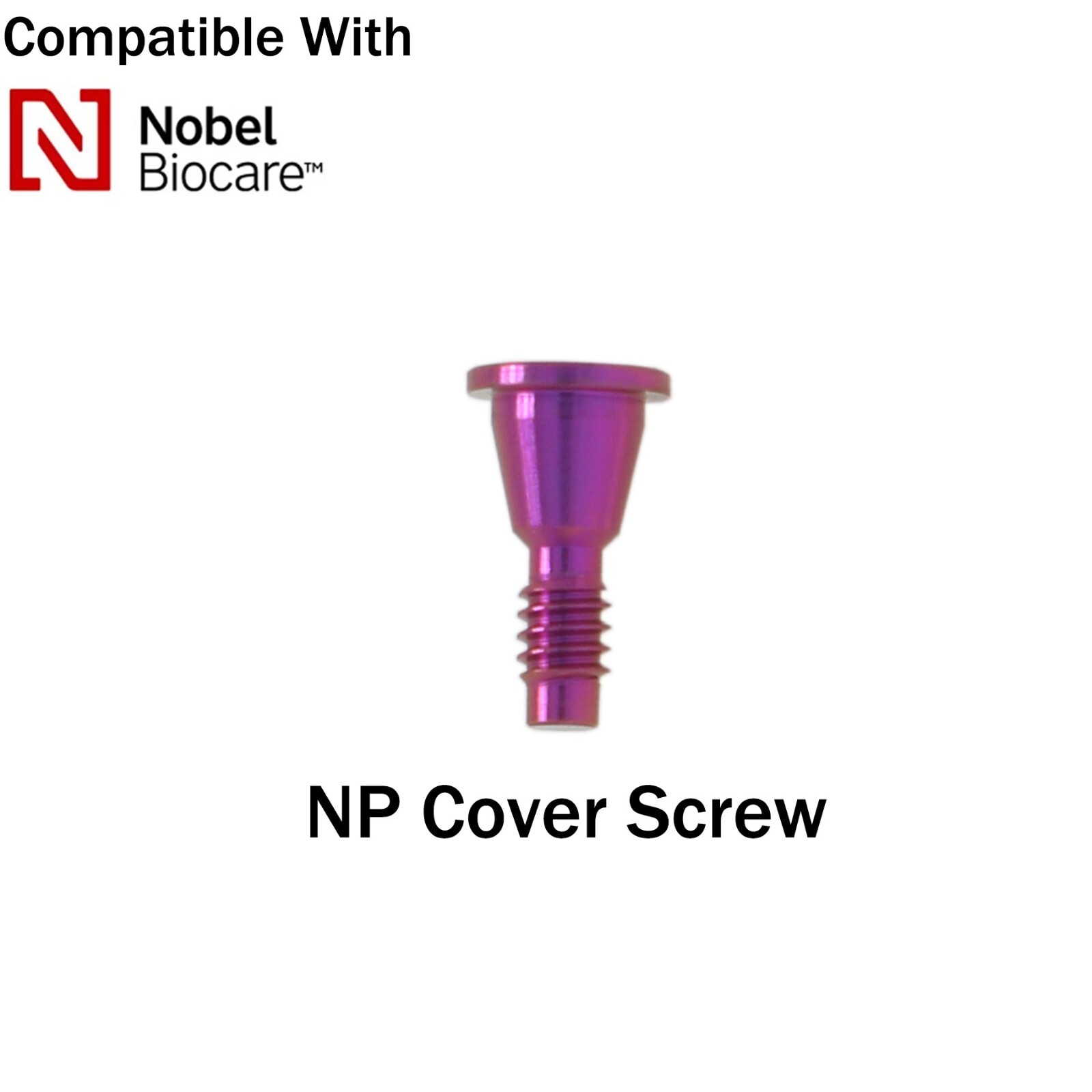 Dental Healing Cap Abutment NP Compatible NOBEL Active Ø3.6/5.0 H=3.0/5.0/7.0mm