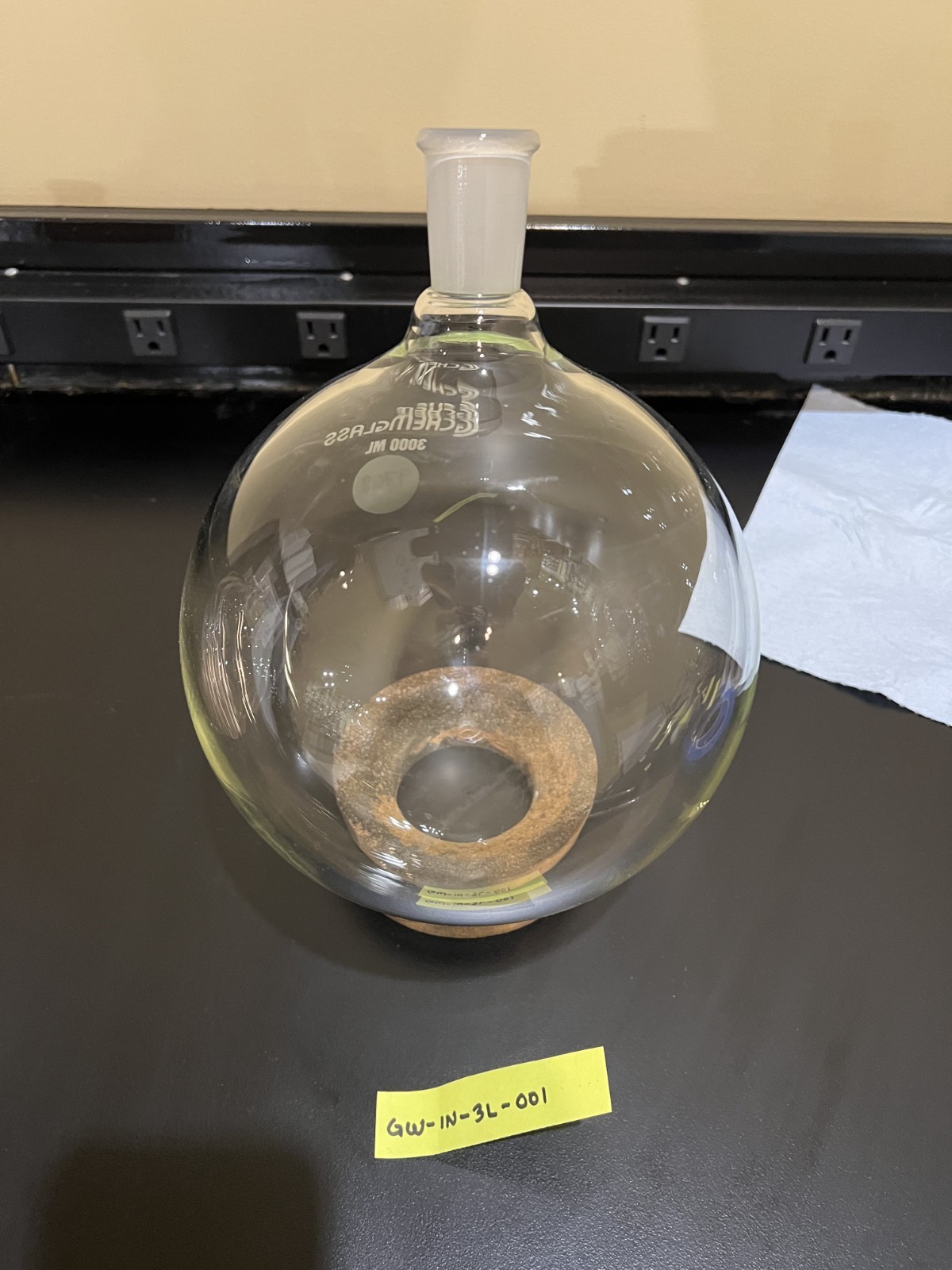 3000 ml Round Bottom Flask, 24/40, Heavy Wall, Chemglass