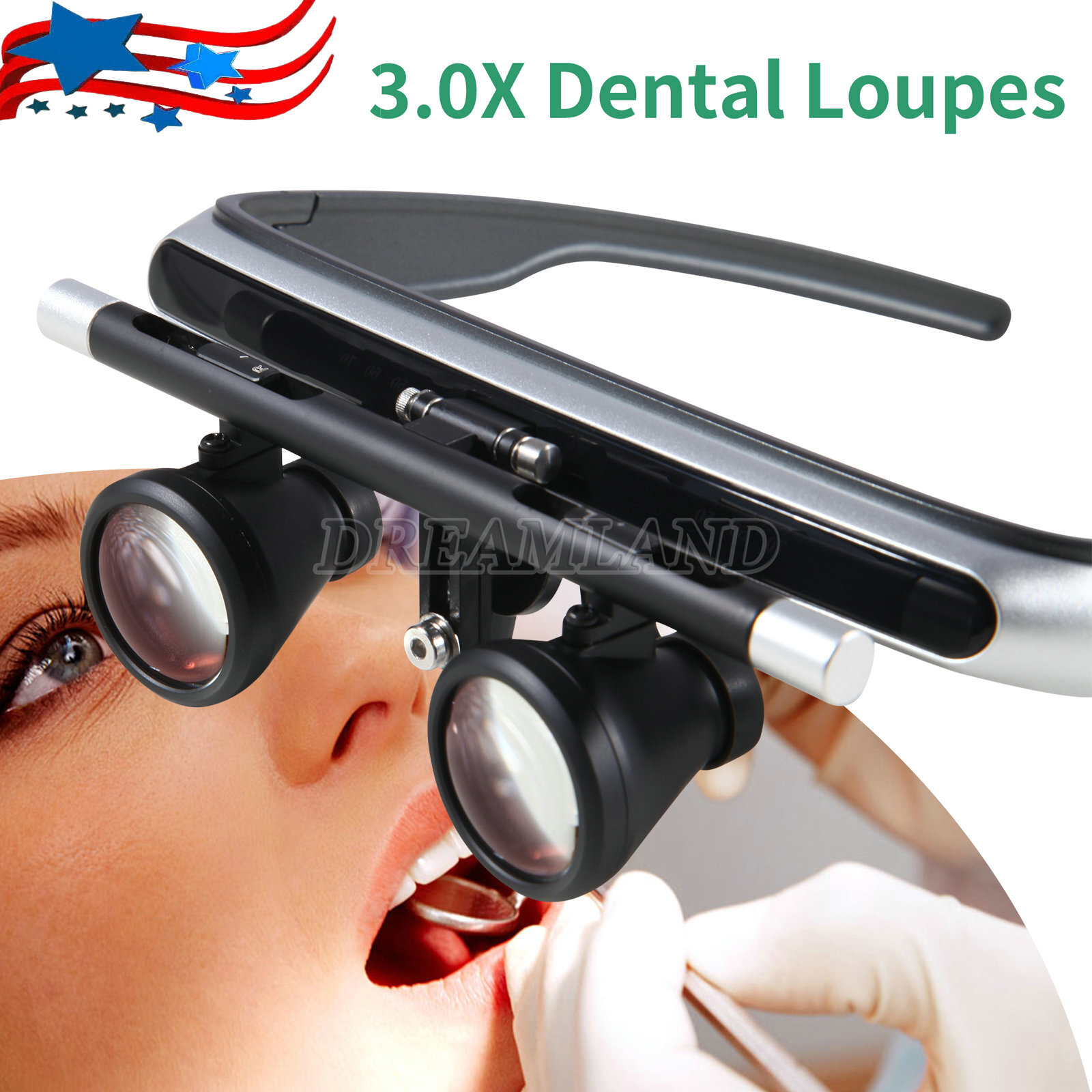 Surgical Dental Loupes Glasses Binocular Magnifier 3.0X 500mm FDA CE