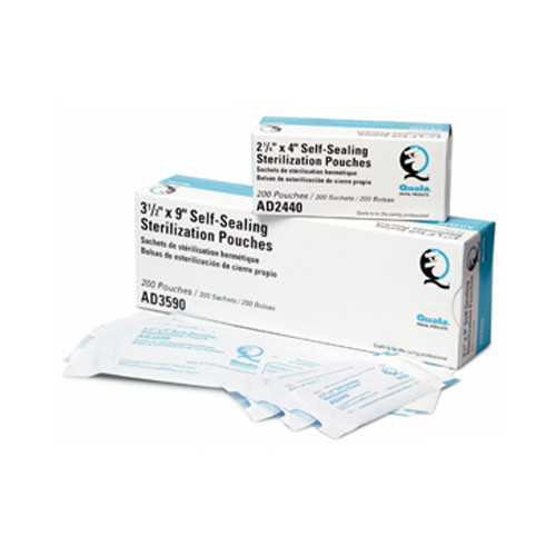 Quala LAD3590 Self Sealing Sterilization Pouches 3.5″ X 9″ 500/Pk