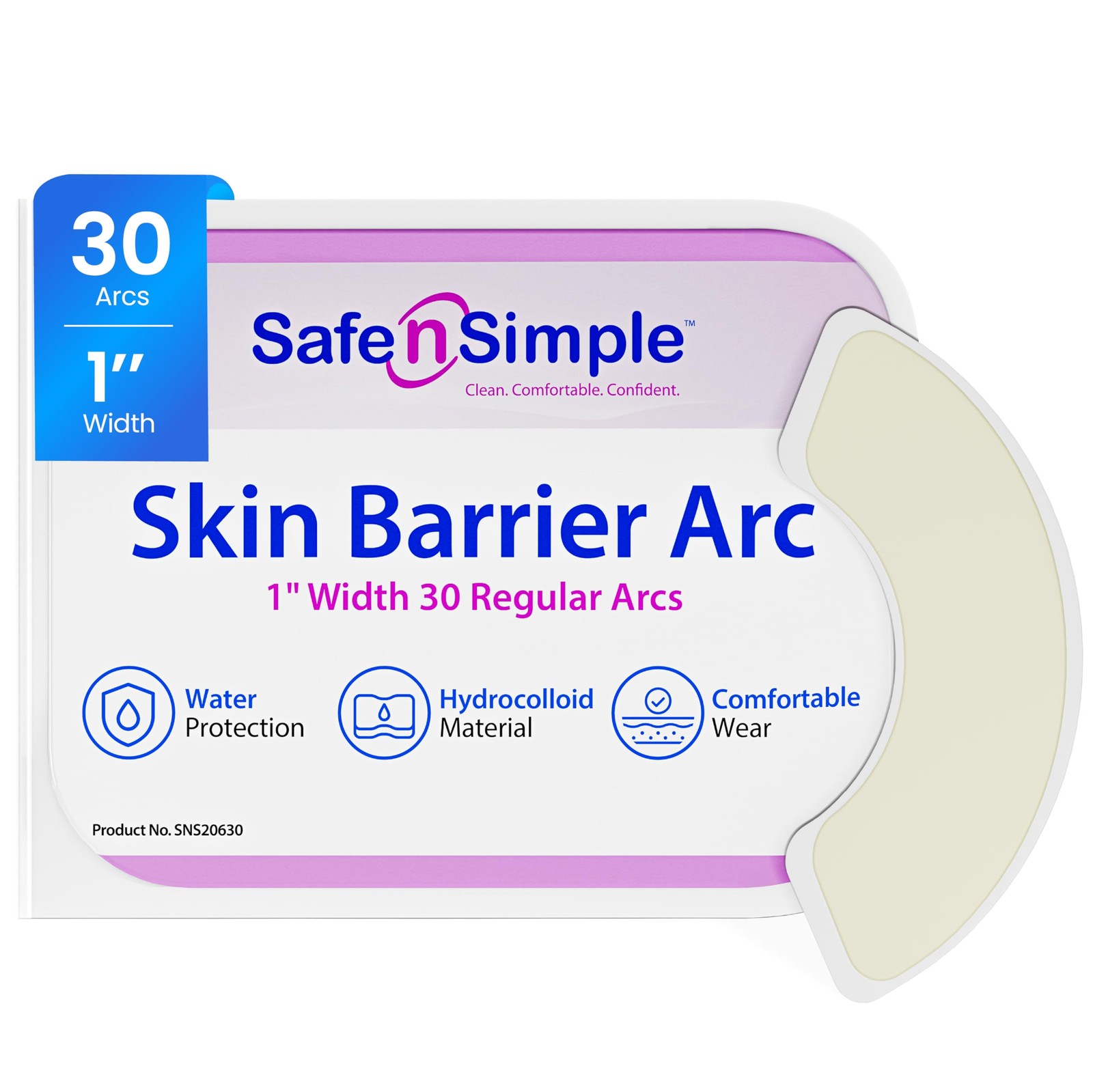 Safe n’ Simple Elastic Hydrocolloid Ostomy Barrier Strips – 1″ x 30, Plain