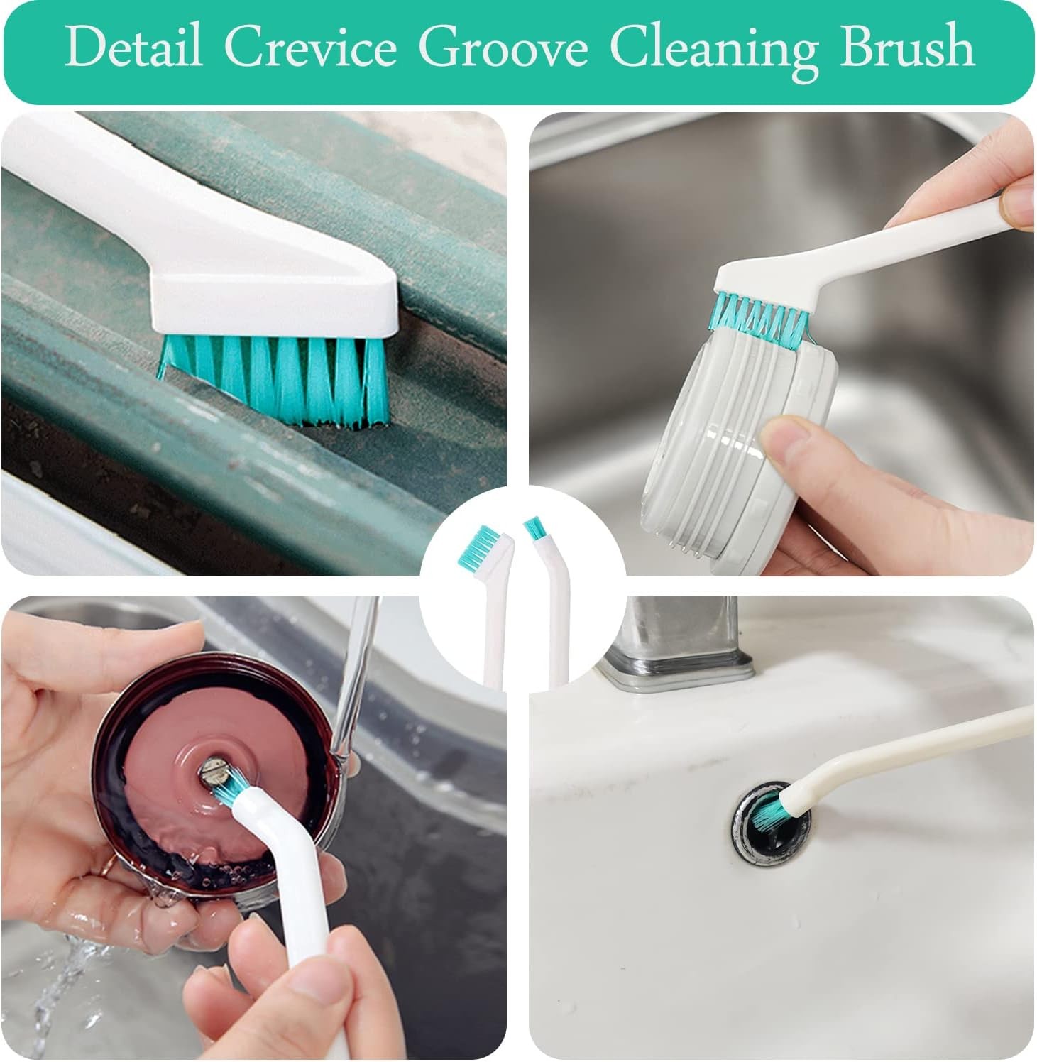 Small Cleaning Brushes for Household A-COMB-8S, Green,blue,white