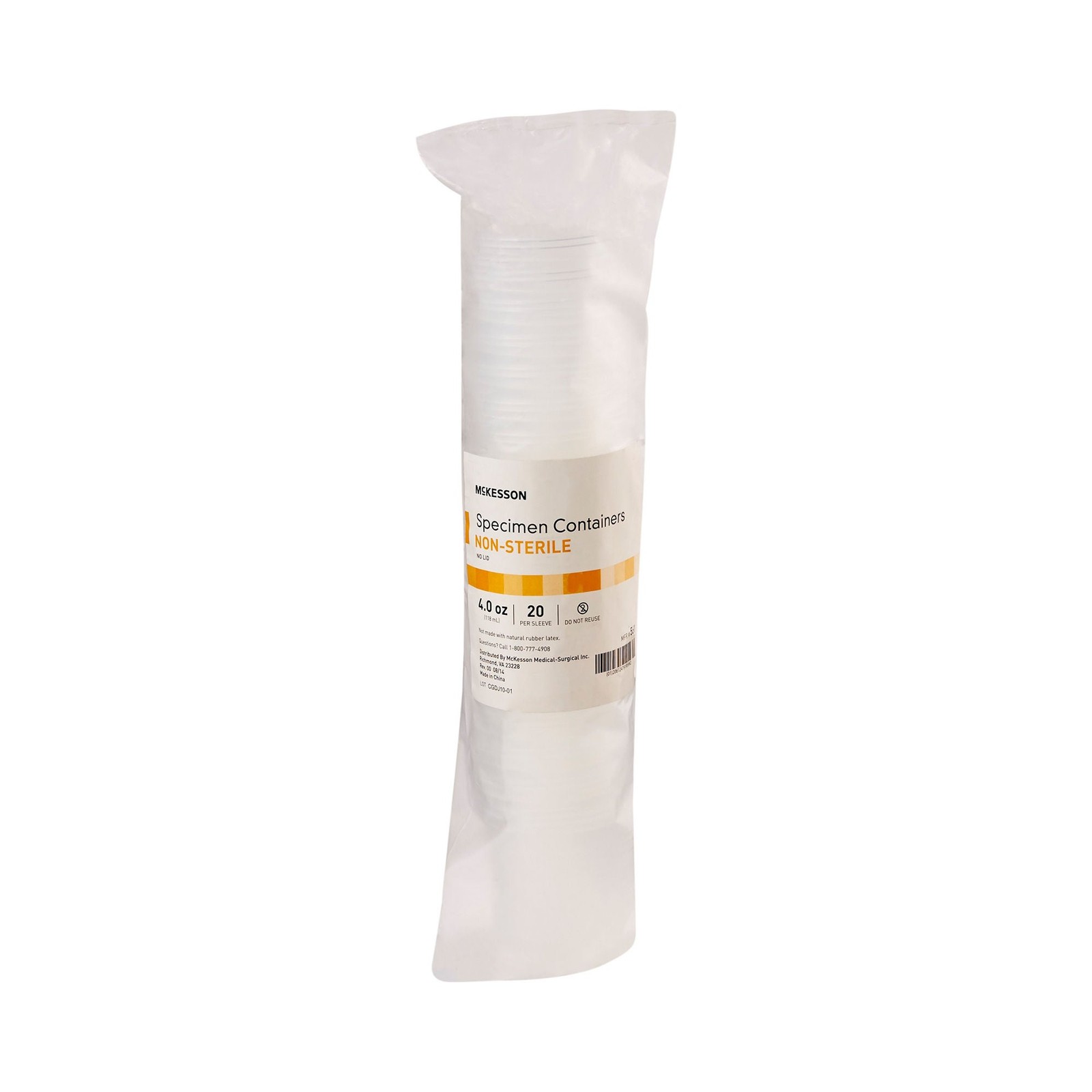 McKesson Specimen Container Disposable 120 mL (4 oz.) 561 500 Ct