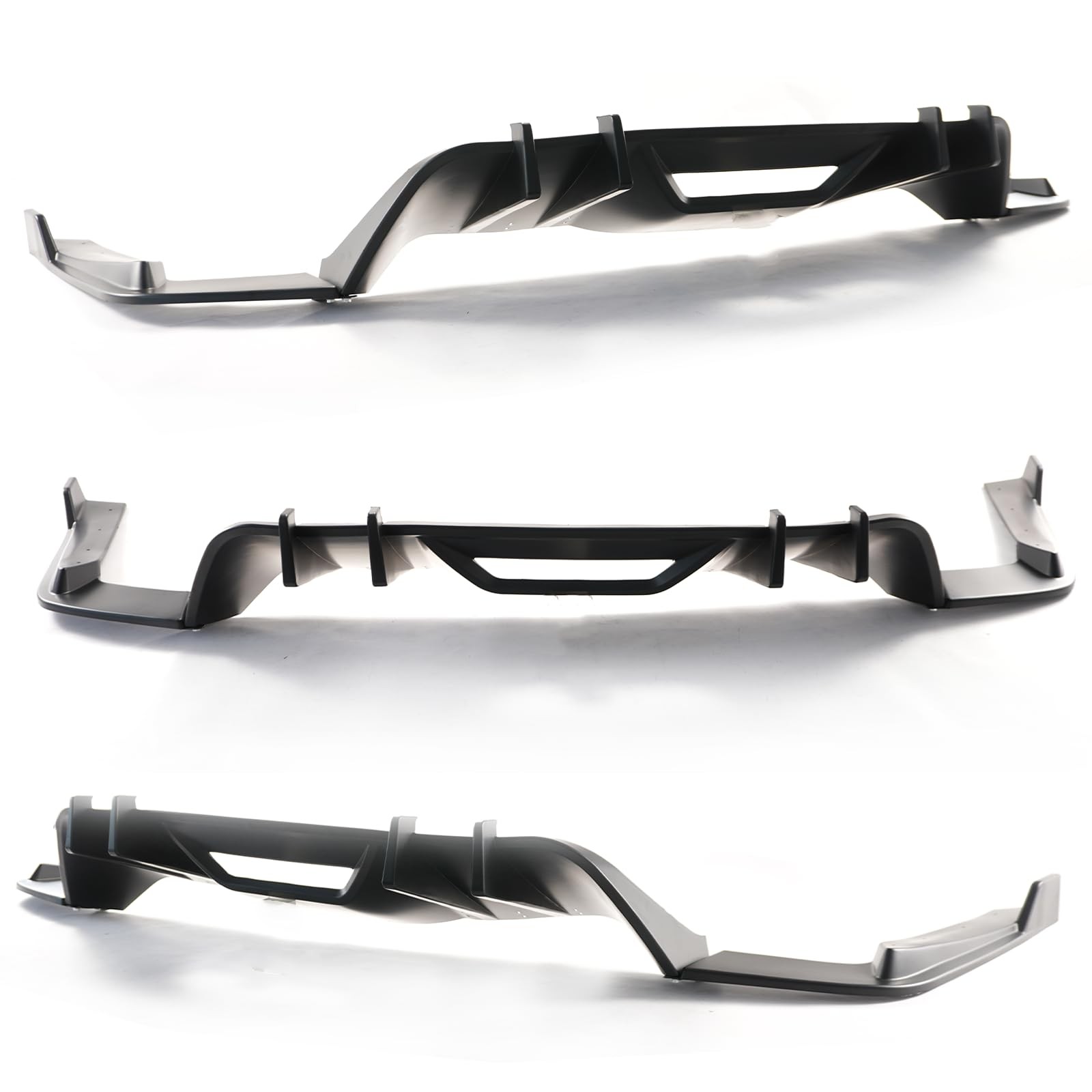 Rear Bumper Diffuser Spoiler Splitter Lip for Ford Mustang 2015-2017 Matte Black