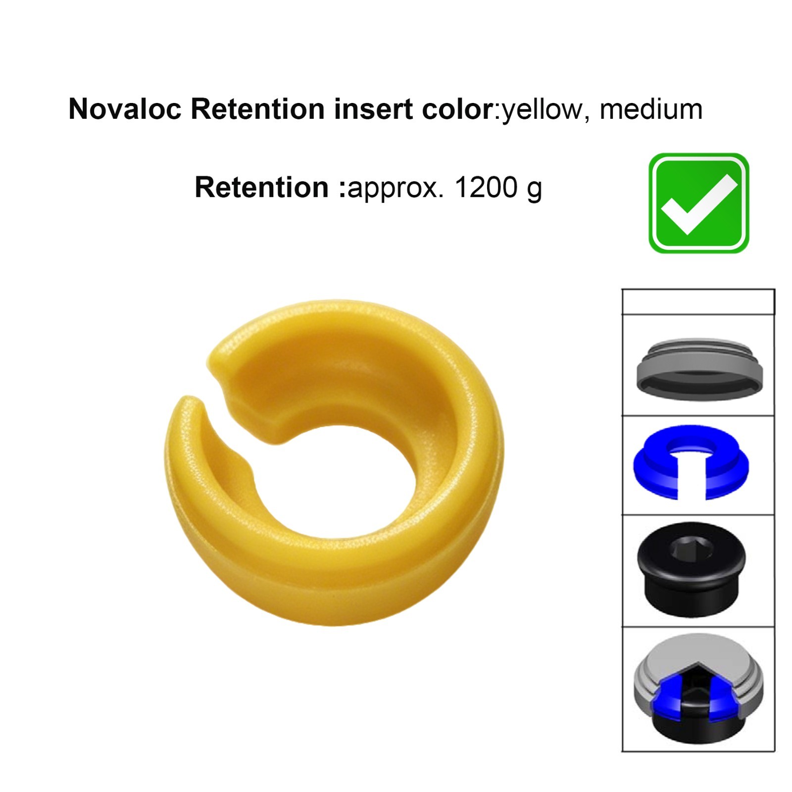 US Novaloc Retention Caps Inserts Kit & Locator Core Tool Overdenture Mounting