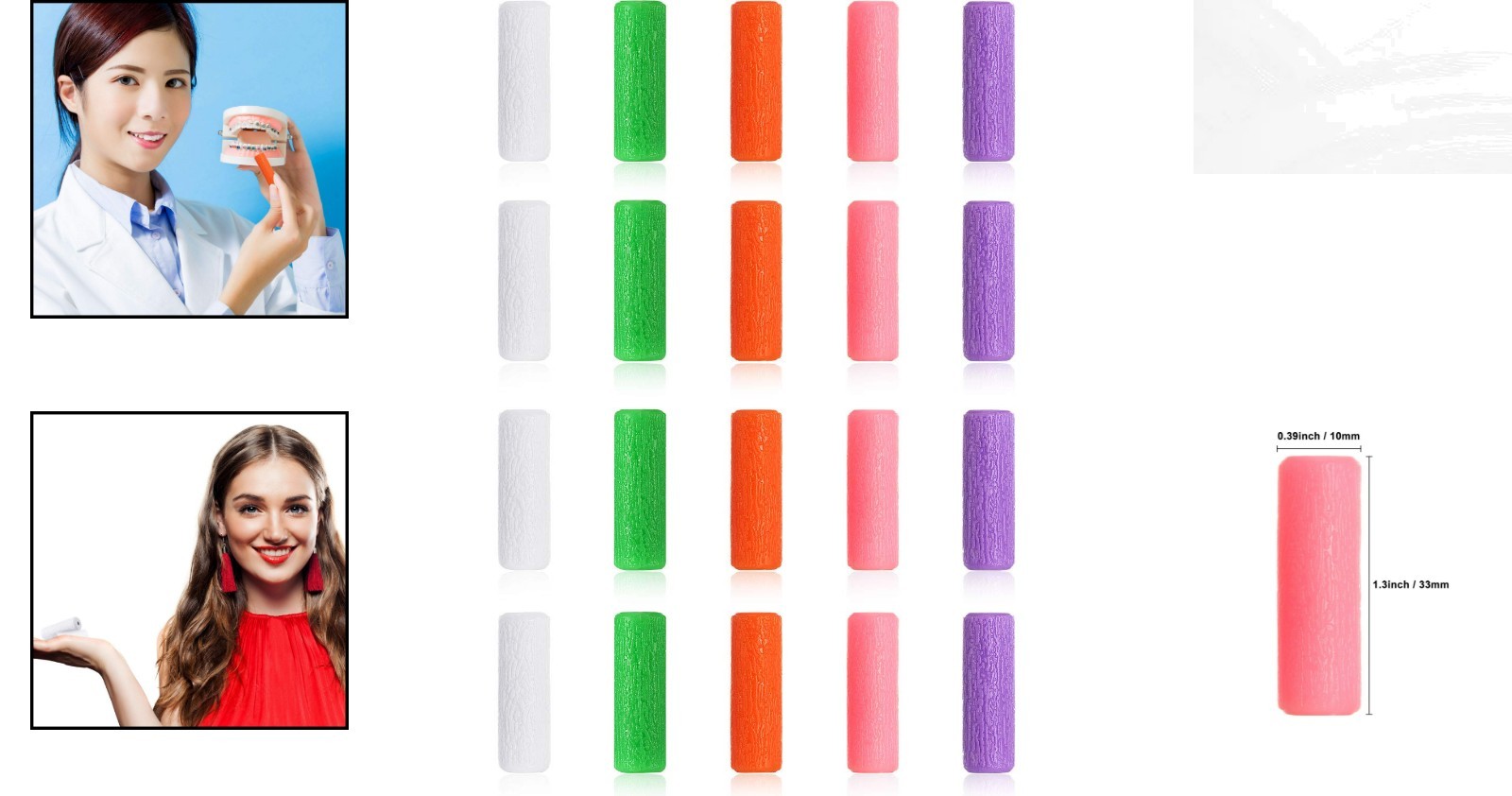 Vibrant 20-Pack Aligner Chompers – Safe Adjustable Silicone Fit for Aligners