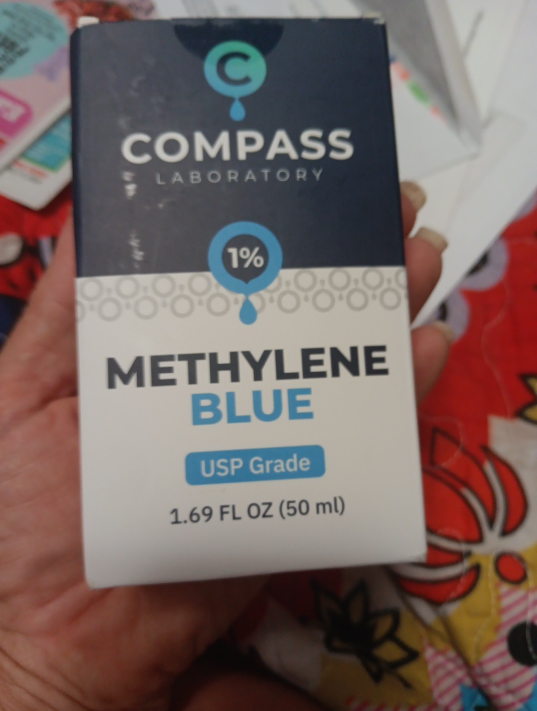 MB 1% Solution, 50 mL – Glass Bottle – Compass Laboratory