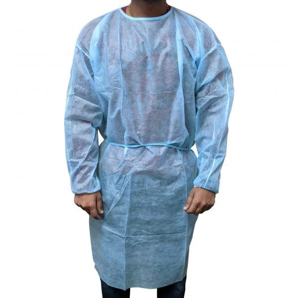 Disposable CPE 35 GSM Isolation Gowns Protective Suit Level 3 AAMI (20 Pieces)
