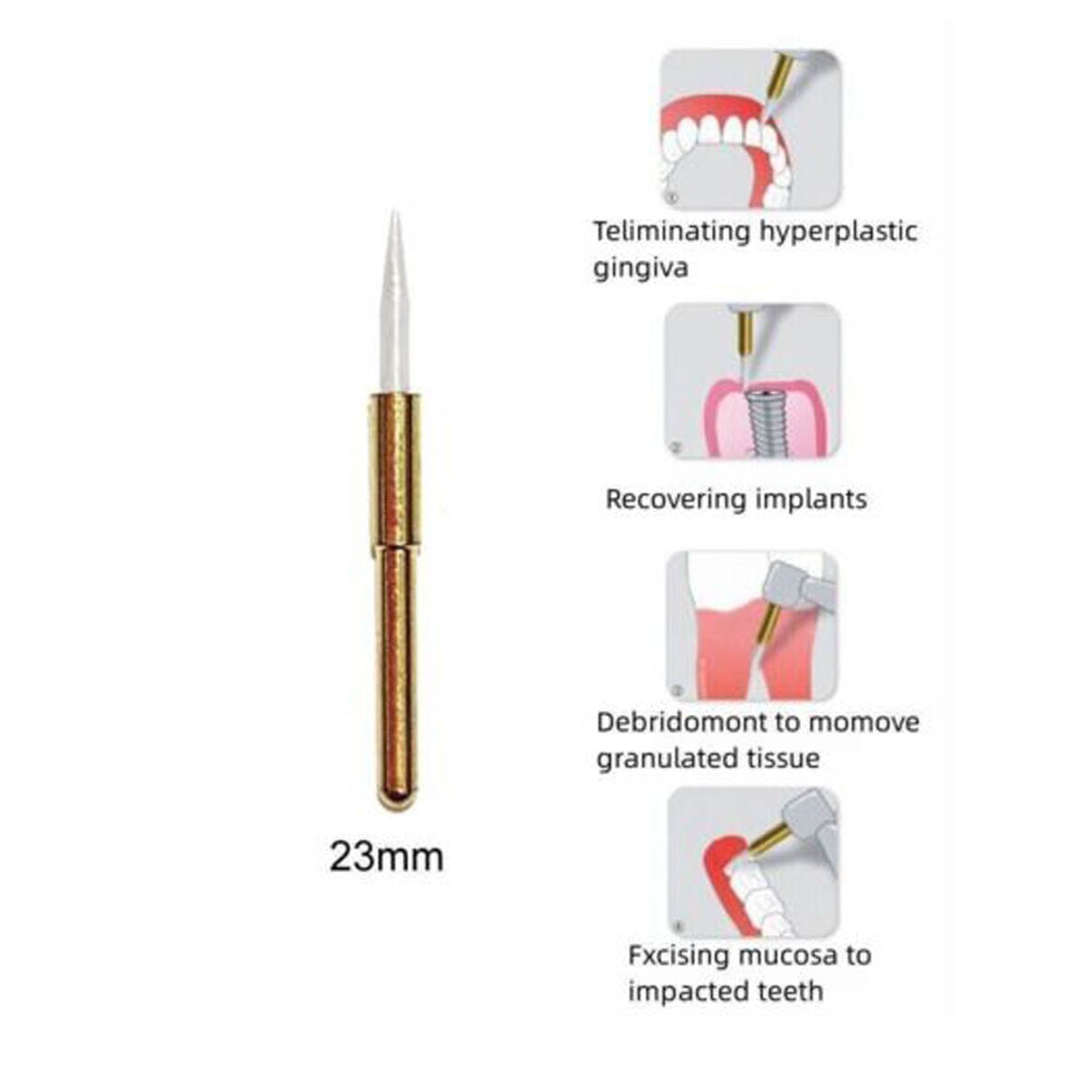 Dental Soft Tissue Trimmer Ceramic Bur Gingival Gingivectomy 21/23mm