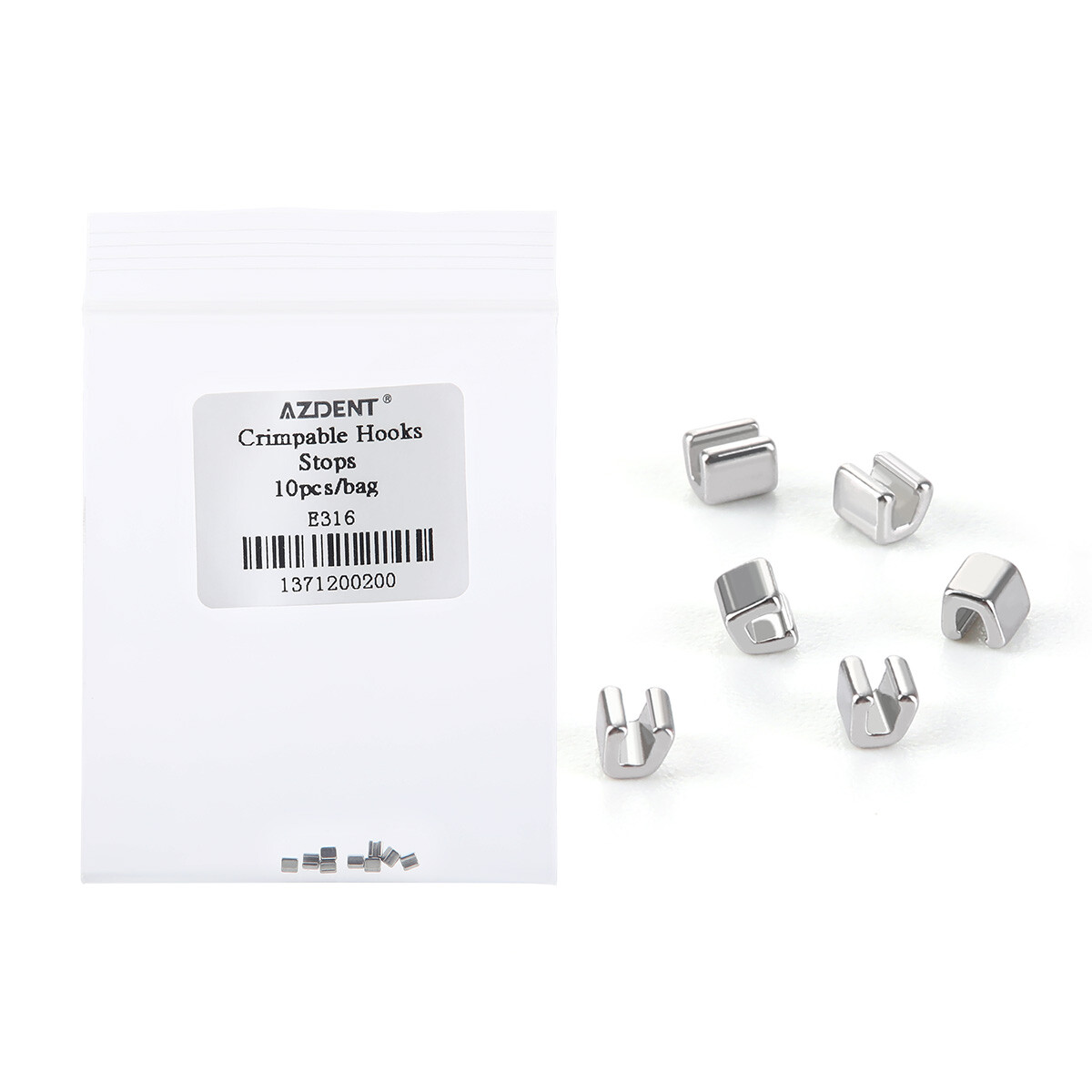 100pcs AZDENT Dental Orthodontic Crimpable Hooks Stops Type 10pcs/pack