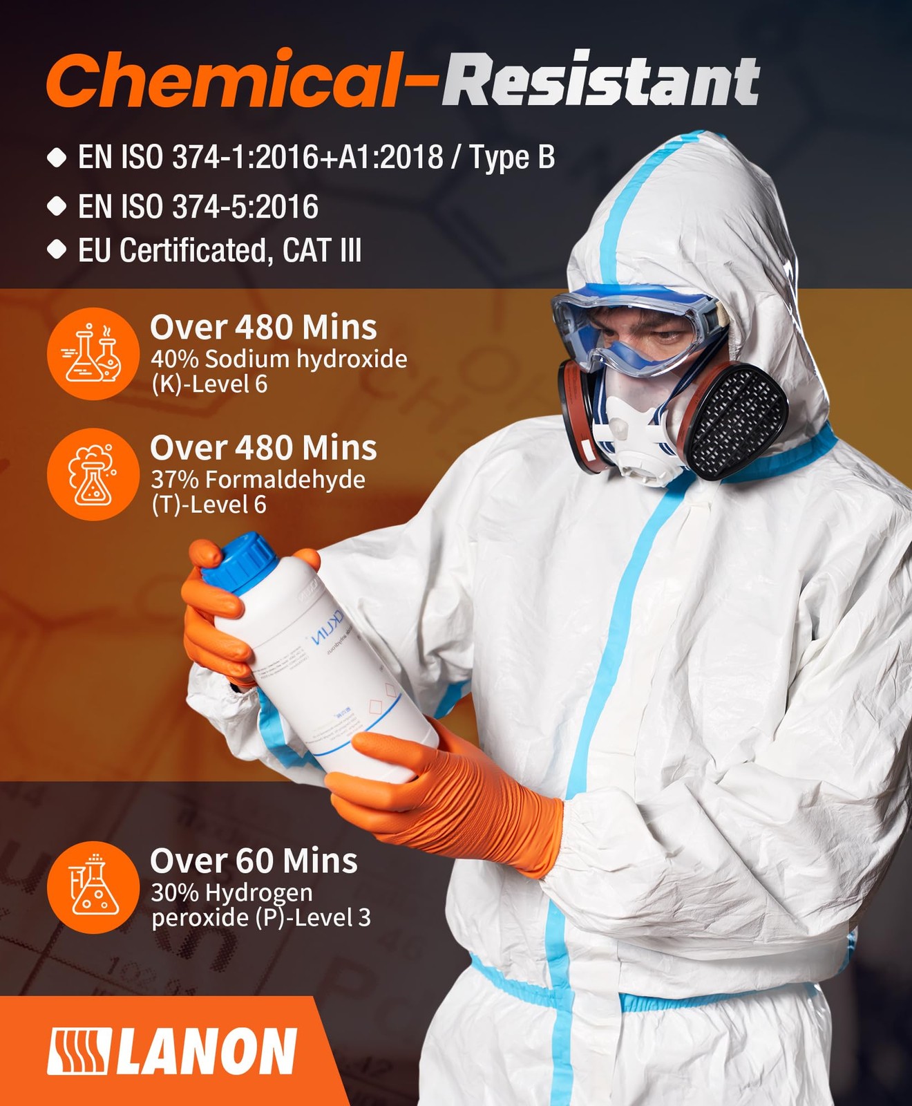 Orange Nitrile Disposable Gloves 8mil, Heavy Duty, Food Safe, Medium