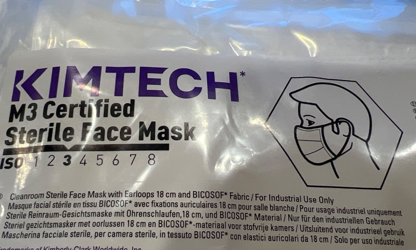 Kimtech M3 Certified Sterile Face Masks, 62470 ( Bag Of 20 ) ISO 3