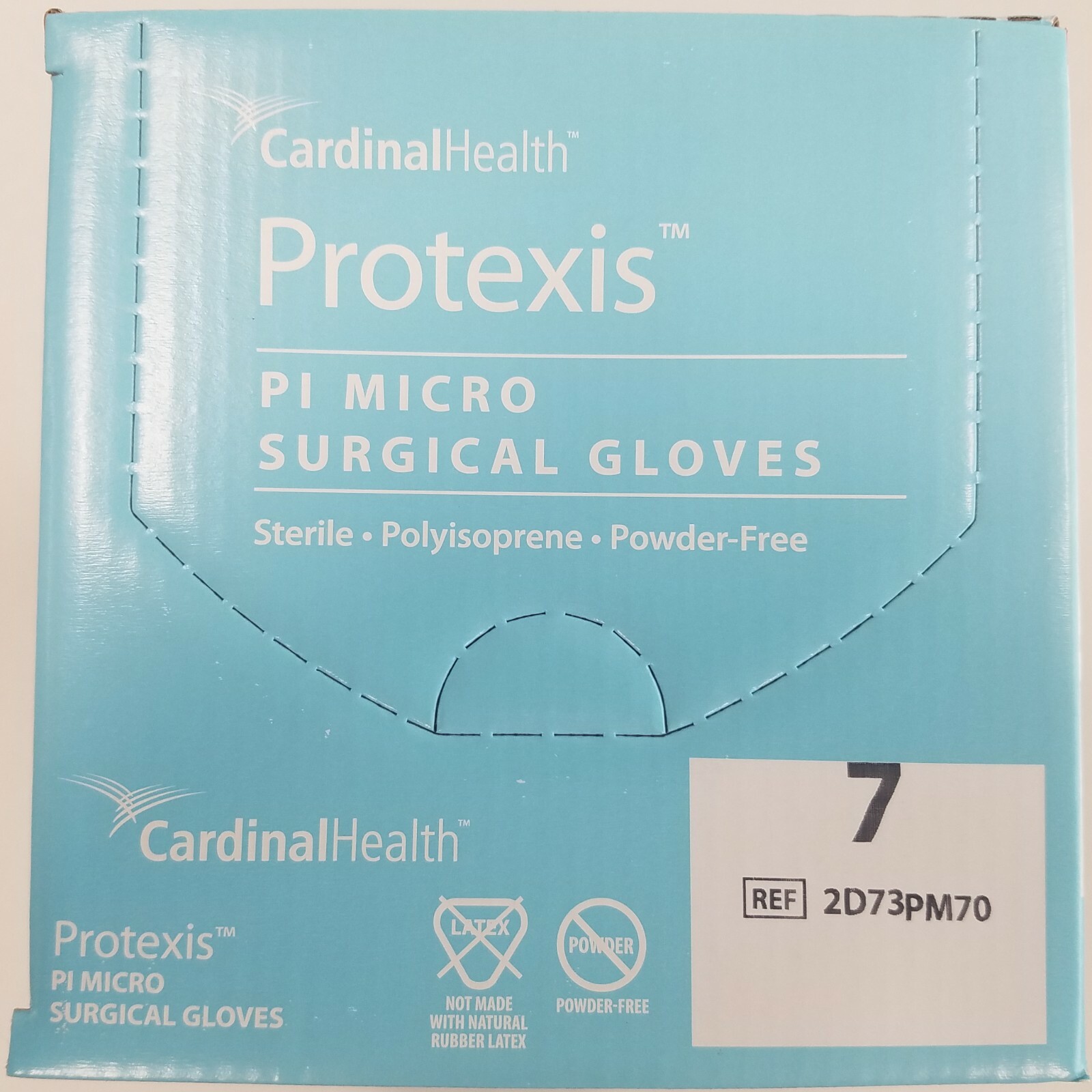 *50-Pairs* Cardinal Health Protexis PI Micro Surgical Size-7 Gloves 2D73PM70