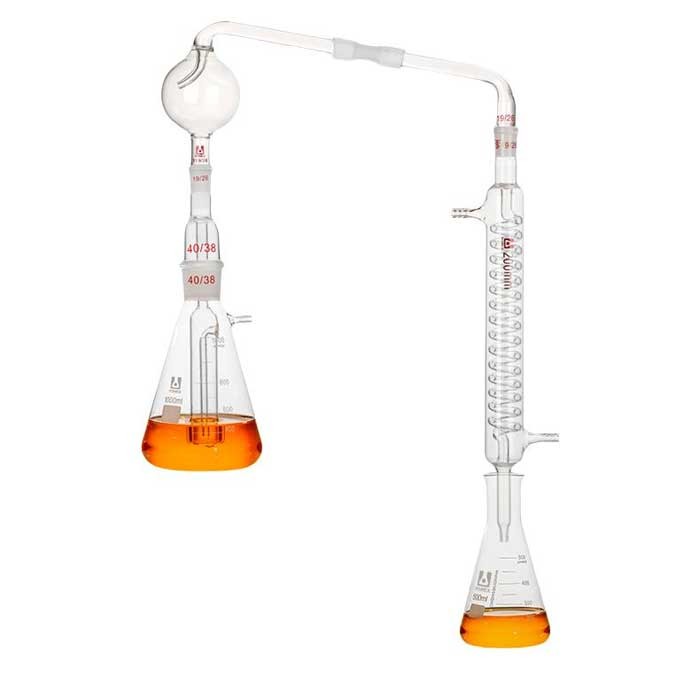 Volatile Acid Glassware Set 1000-2000ml Boiling Distillation Chemistry Lab Kit