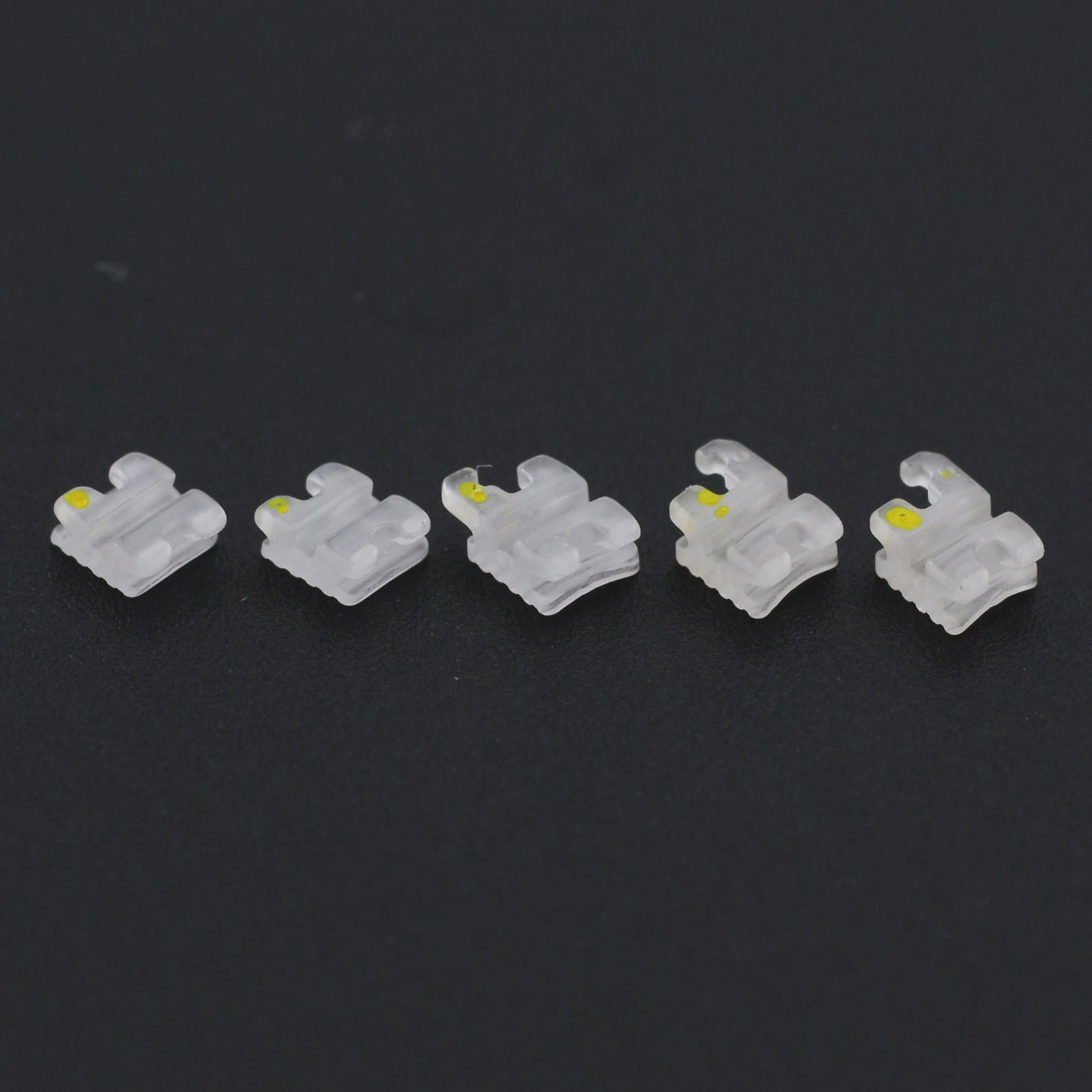 10Kits Dental Orthodontic Ceramic Brackets Sapphire Aesthetic MBT 022 345 Hooks