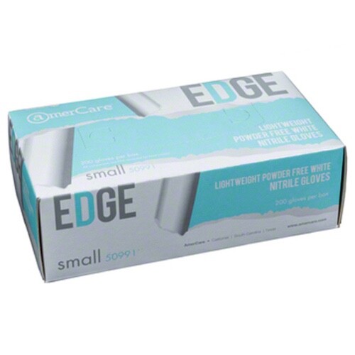 AmerCare Edge White Nitrile Gloves, Case of 2,000 (Large)