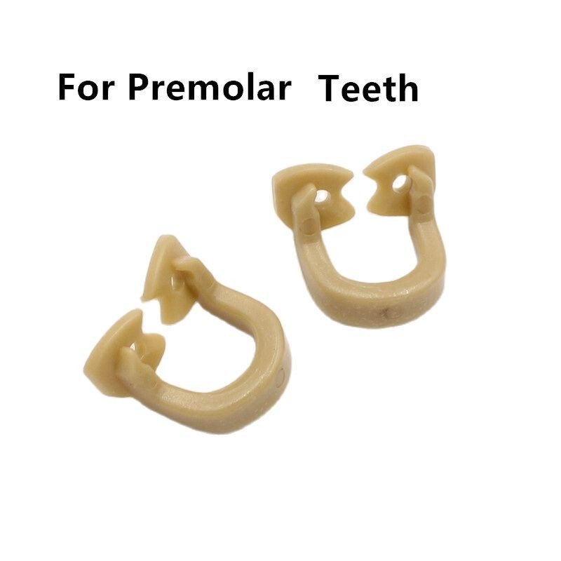 Dental Resin Soft Clamp Universal Rubber Dam Barrier Clips For Molar Premolar