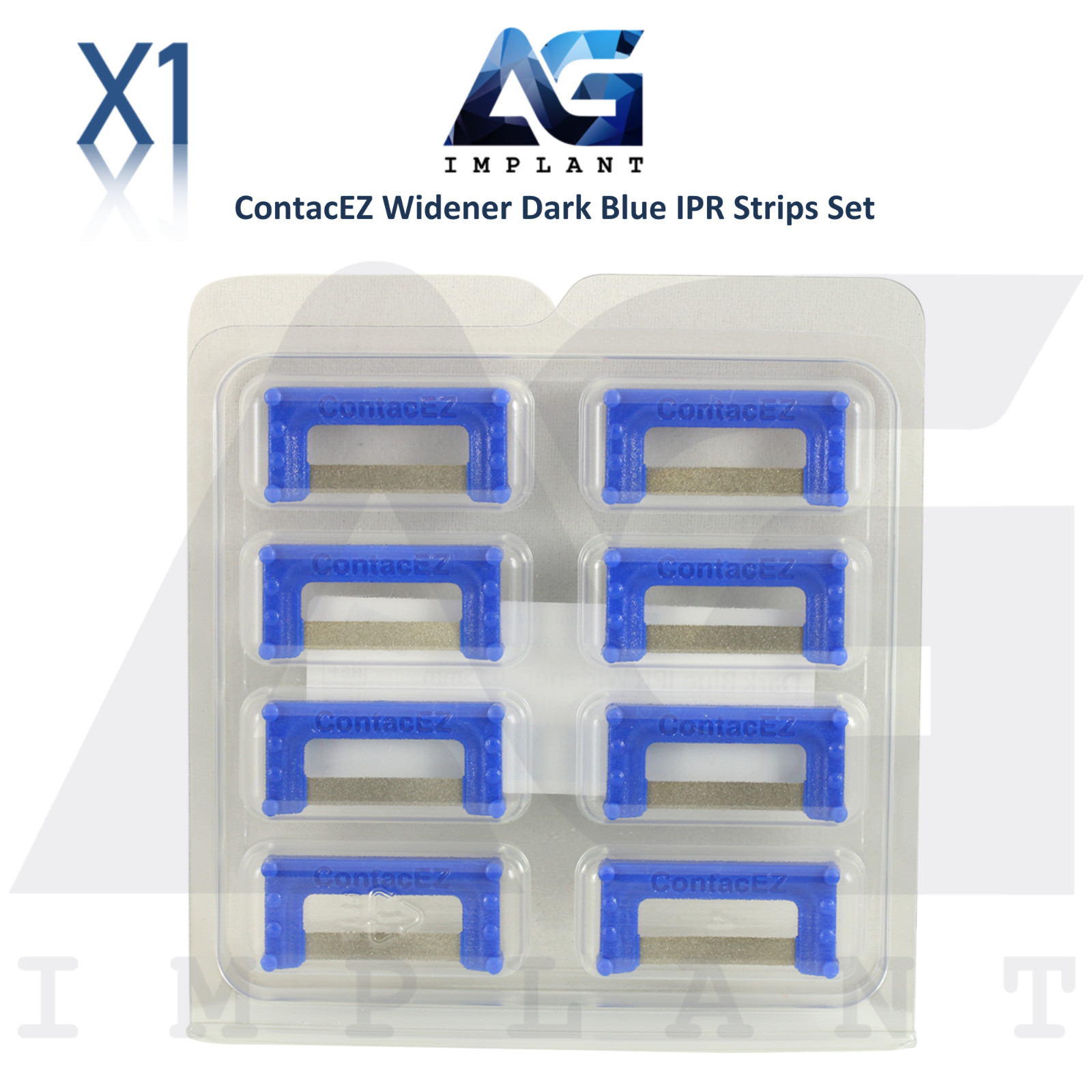 Double Sided Widener Dark Blue Flexible Diamond Coated Dental IPR Plus Strip Set