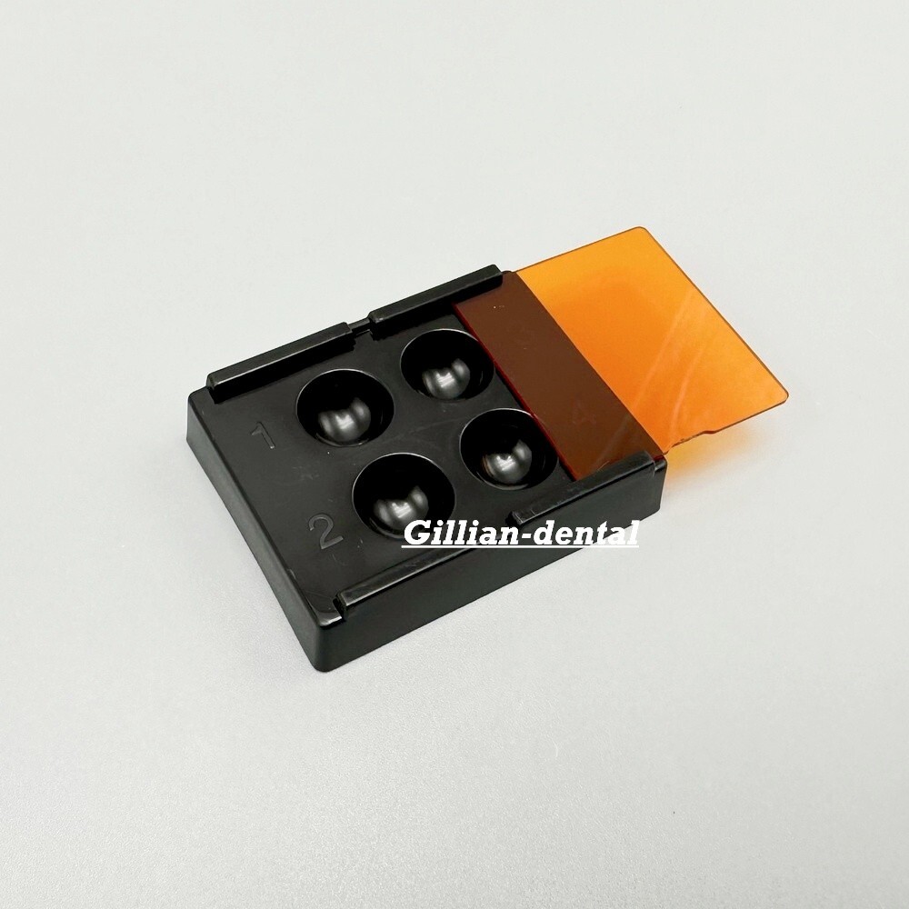Dental Resin Shading Light Case Veneer Teeth Patch Plastic Storage Box 4/8 Holes