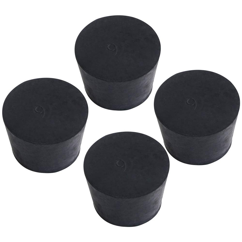 4-Pack (Same Size) Large Solid Rubber Stoppers – Size #9-45Mm (1.77In)