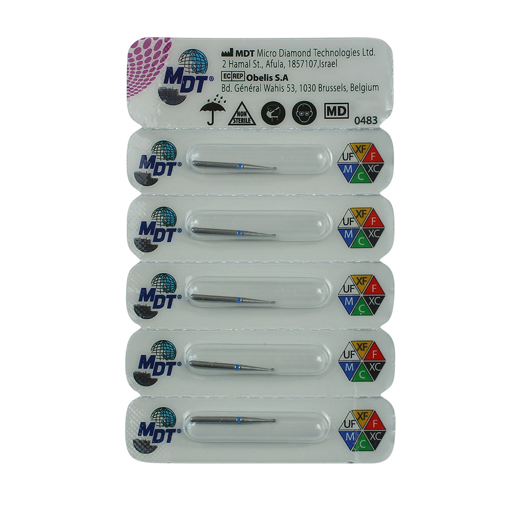 Dental MDT Short Head Inverted 010 FG Cone 805 Diamond Burs Stainless Steel