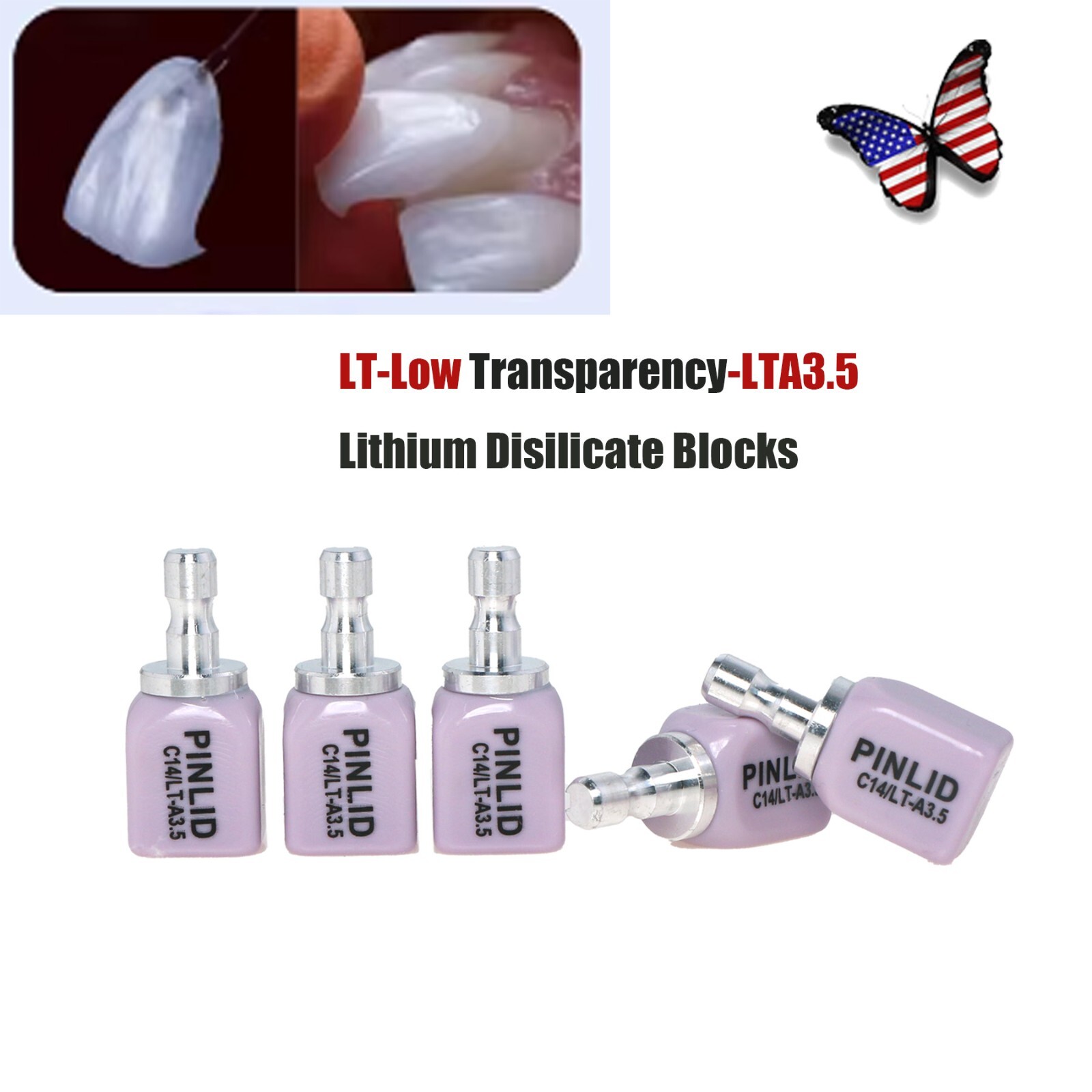 C14 Emax Glass Ceramic Lithium HT/LT Transparency Cerec blocks Dislicate CAD/CAM
