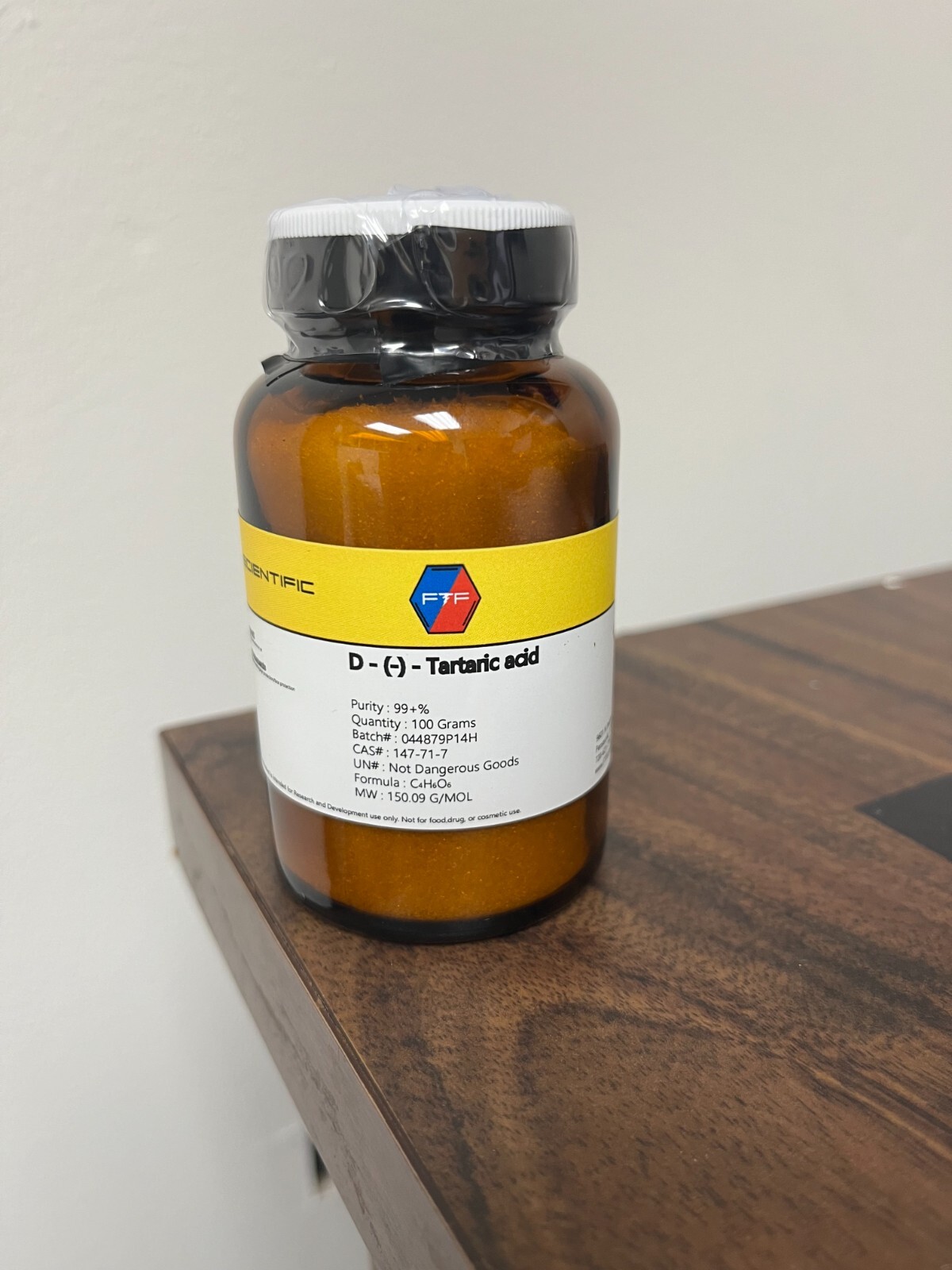 D-(-)- Tartaric Acid – 100 Grams