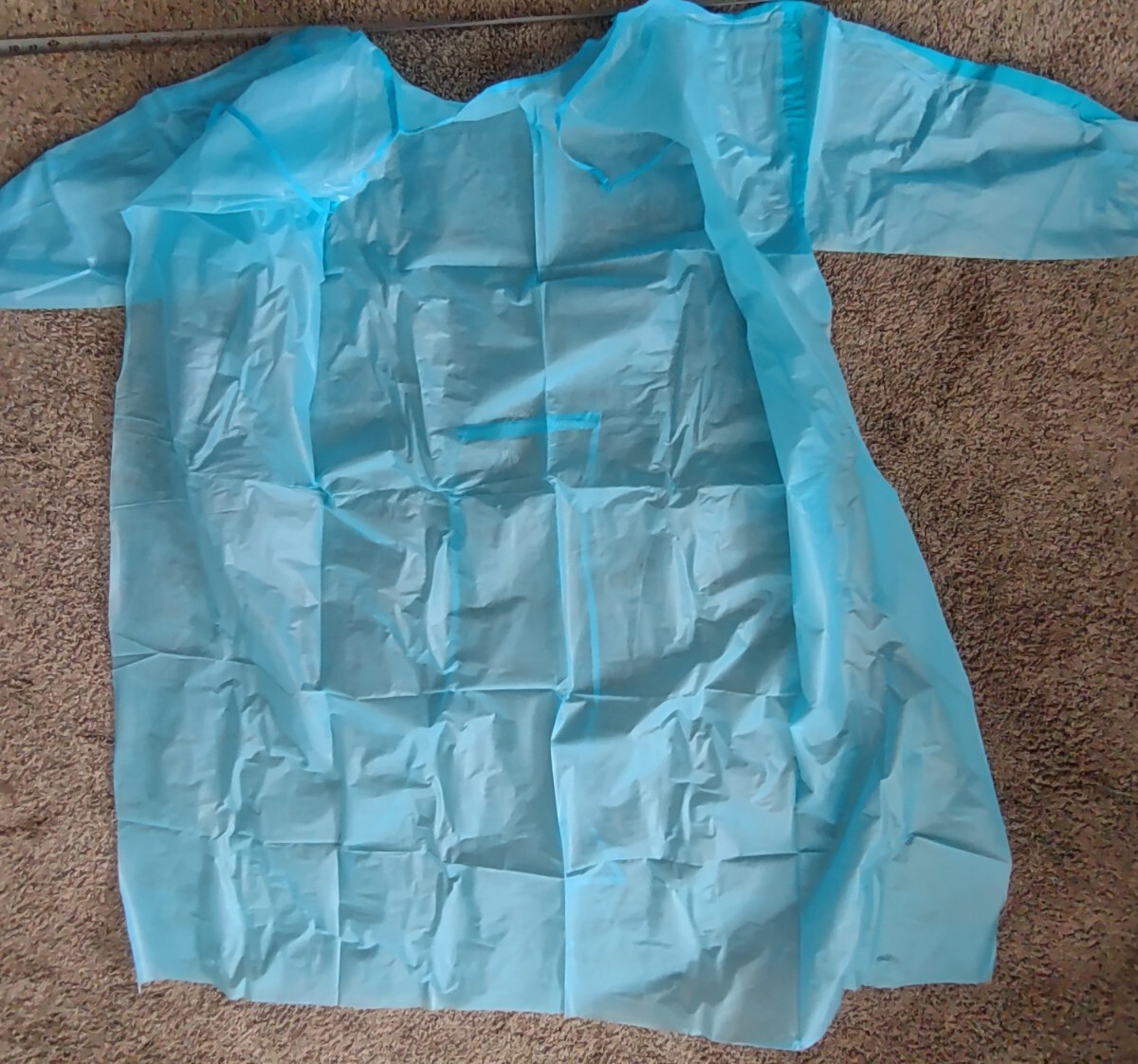 10 pack XX-Large Blue Non-Woven Level 3 Disposable Isolation Gown Knit Cuff