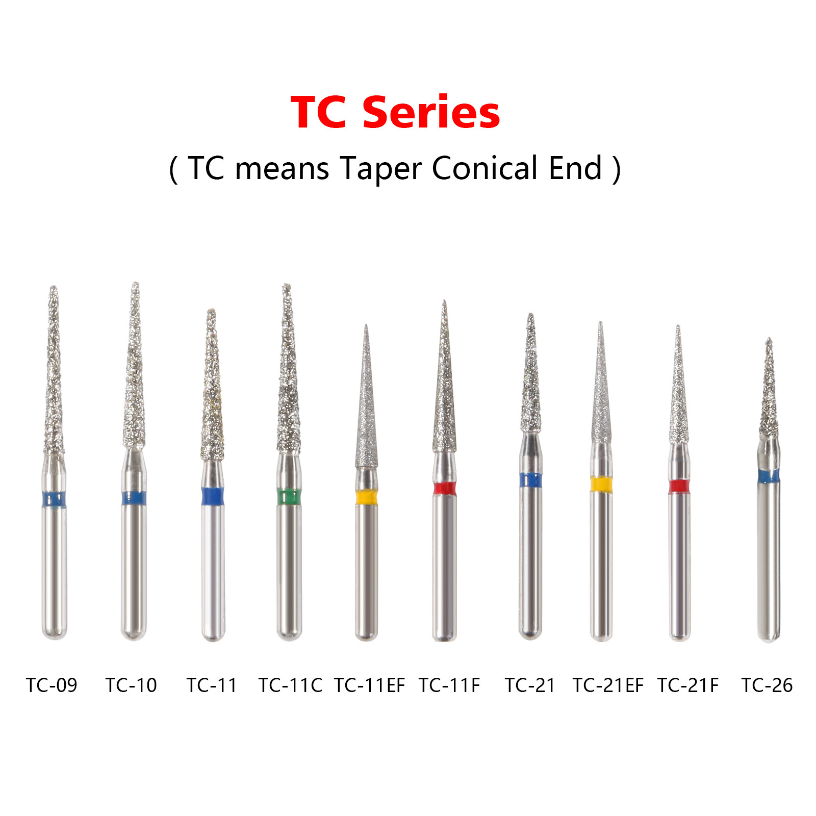 0.99 USD Dental FG Diamond Burs for High Speed Handpiece Friction Grip 5pcs/pack
