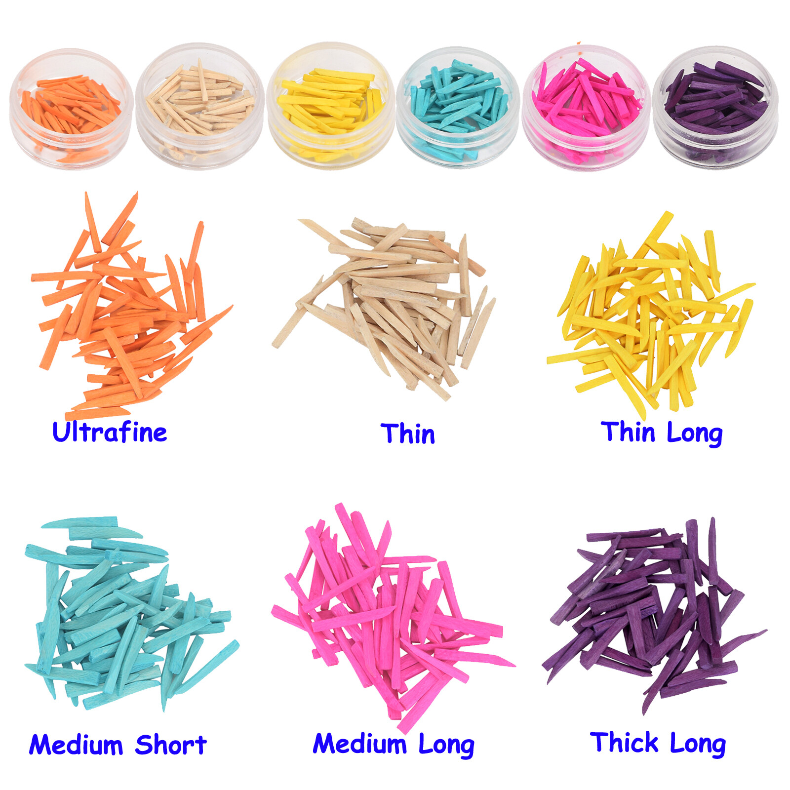 100Pcs Dental Wooden Interdental Wedges Gap Contoured Matrices Wedge 6 Sizes FDA