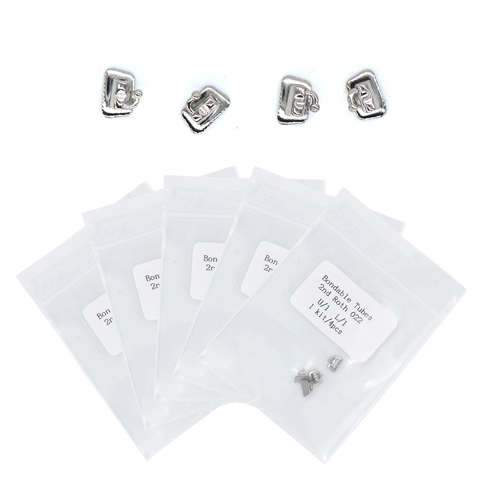 10 Packs Dental 2Nd Molar Buccal Tube Roth/ Mbt 022 Bondable U1/l1 4Pcs/kit