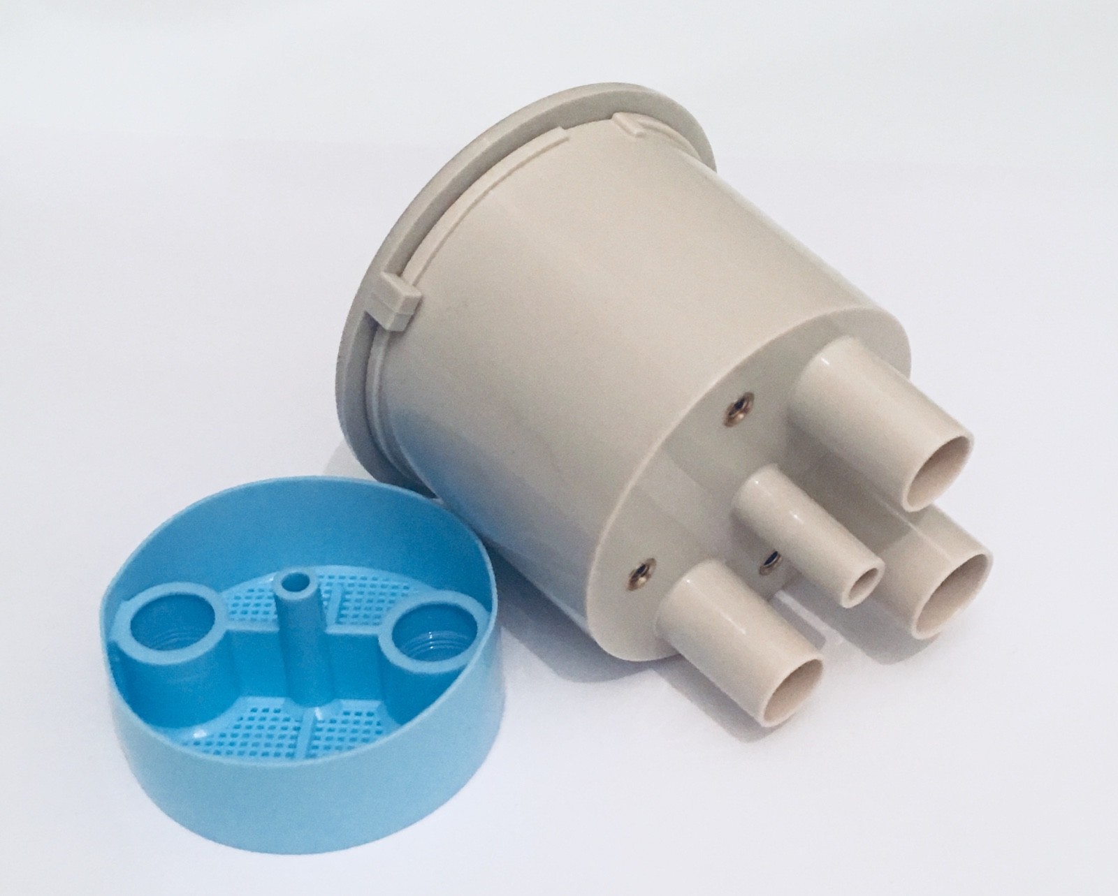 2-1/8″ Type A Vacuum Canister BOTTOM PORT – Twist Lid Dental Vacuum Evacuation