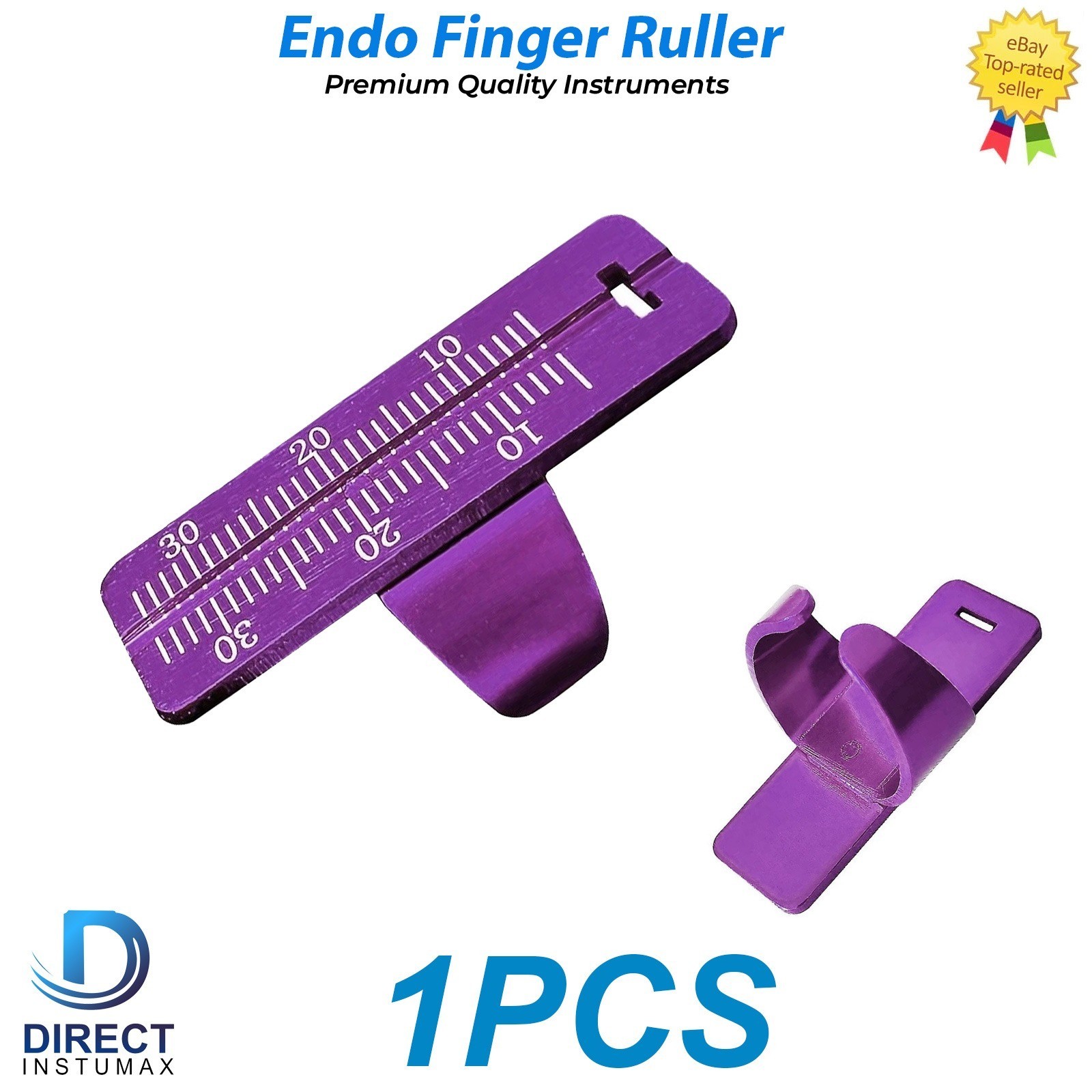 Endodontic Finger Ruler Span Measuring Root Canal Scaler Gauge Endo Ring Purple