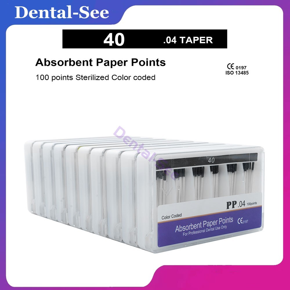 10Box Dental Endodontic Absorbent Paper Points Tips 15-40# 02 04 06