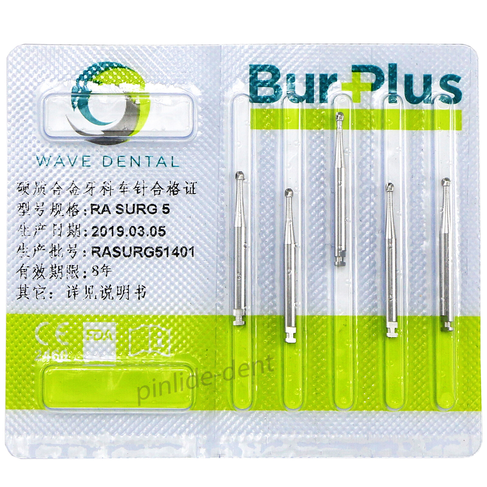 Wave Dental Tungsten Carbide Surgical Burs Round 26mm RA SURG 2 4 5 6 8# Prima