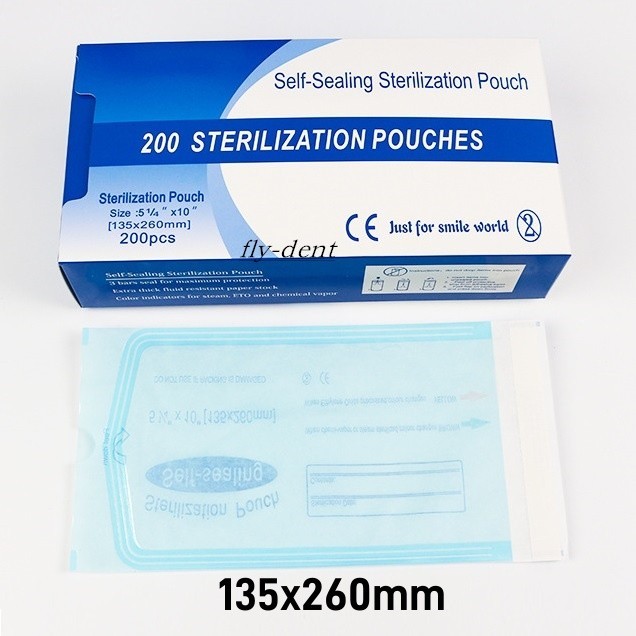 Self Sealing Sterilization Pouches Pouch Disposable Autoclave Dental Sterile Bag