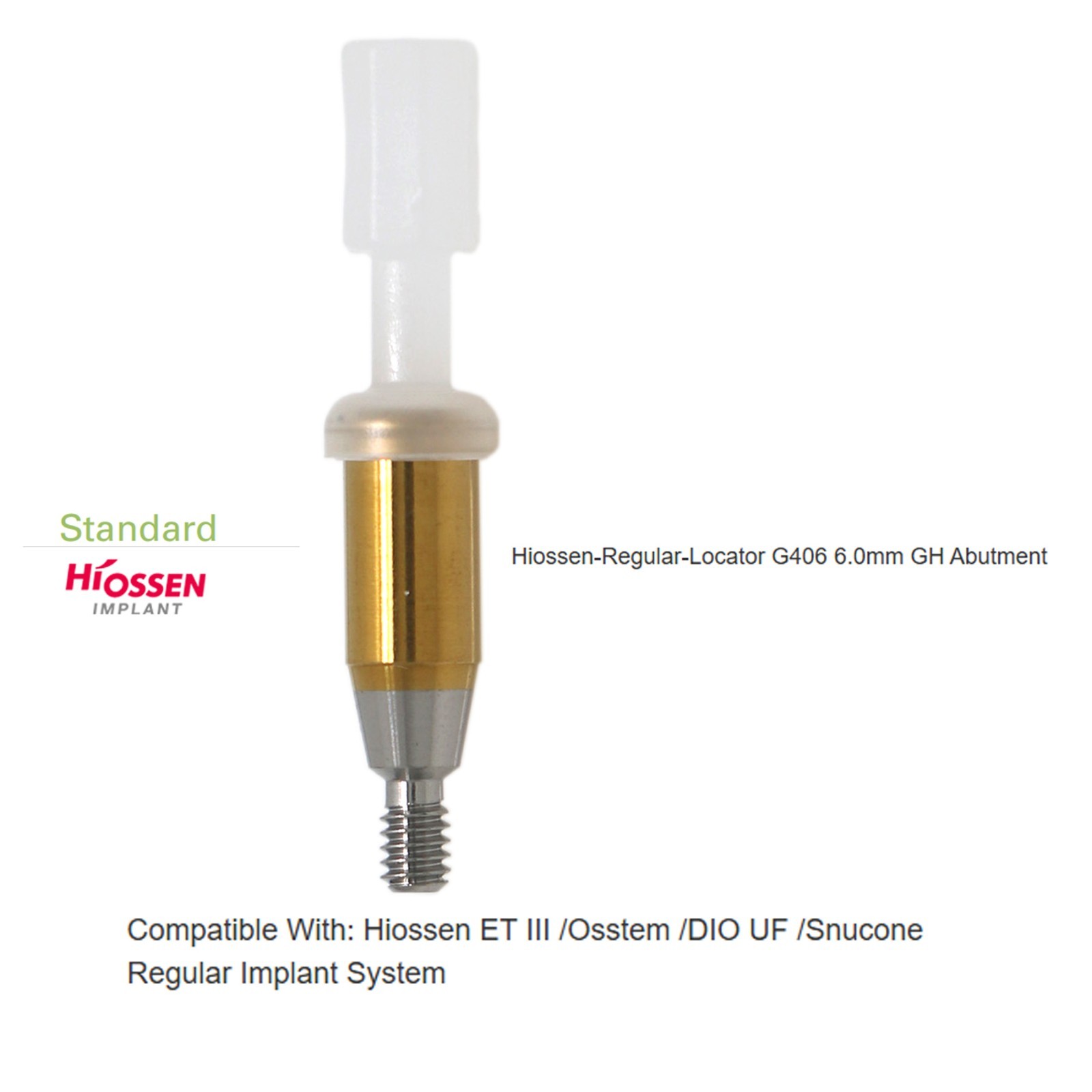 Hiossen Osstem Regular Mini Inter Hex Platform Fits Overdenture Locator abutment