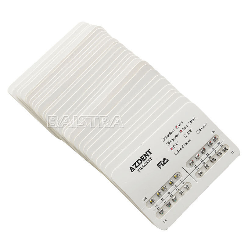 10 Packs Dental Orthodontic Standard/ Min Brackets Roth/MBT/Edgewise With Hooks