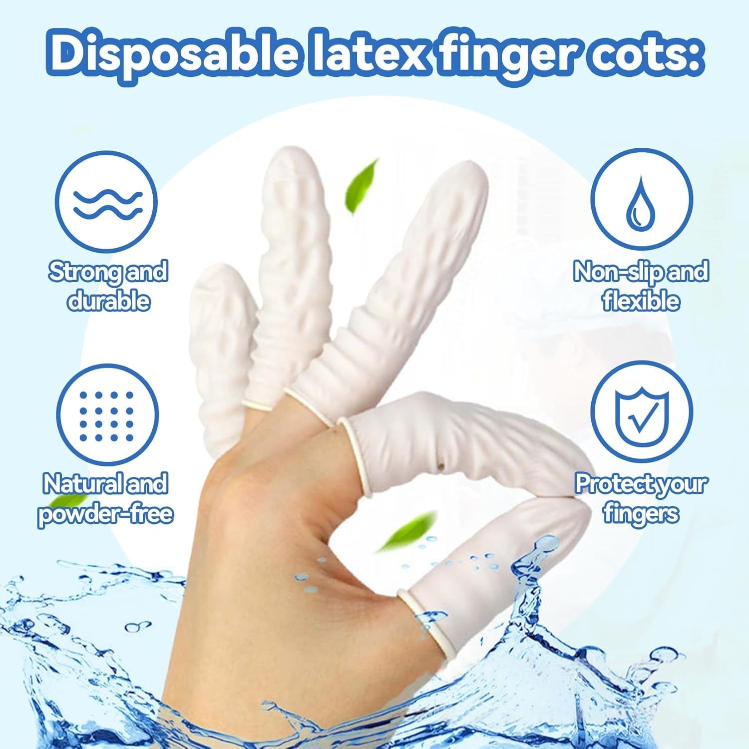 Small Disposable Finger Cots, Finger Protector Rubber, Finger Gloves 280 Pack
