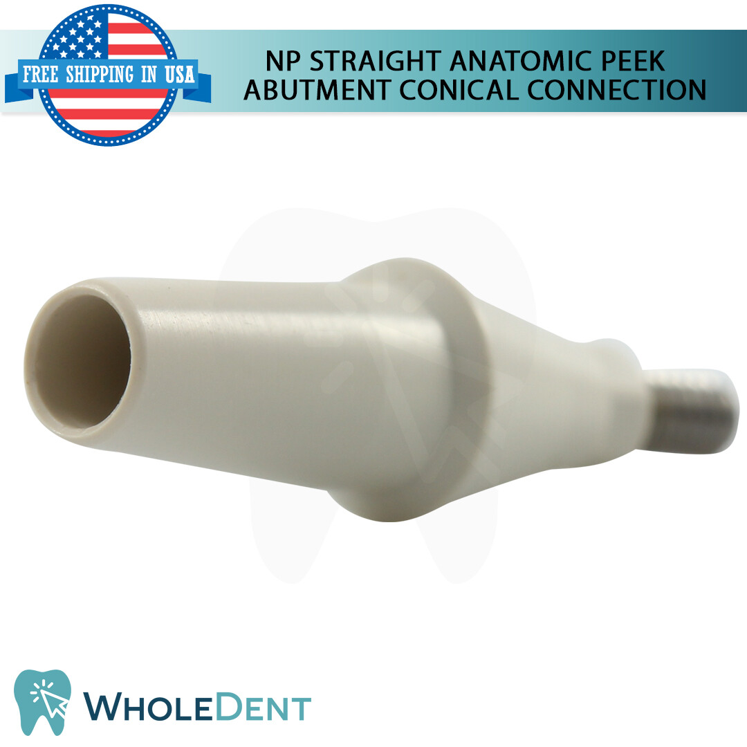 5x NP Conical Connection Straight Anatomic PEEK Abutment Dental Ø3.5mm