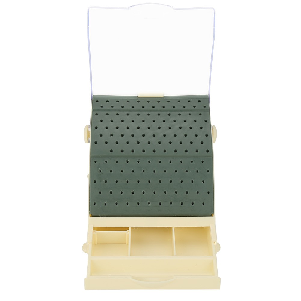 ´142 Holes Dental Bur Holder Block Stand Disinfection Case With Pull Out Drawer