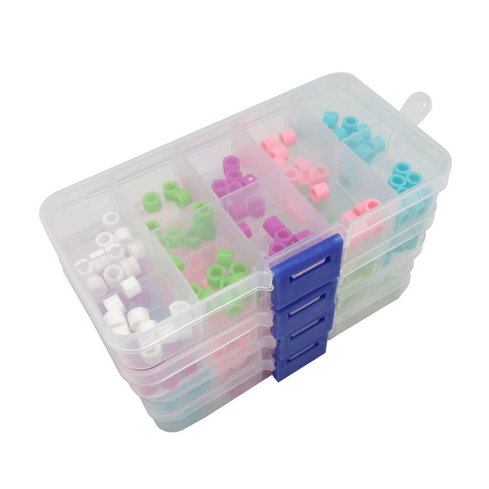 1 Box 100Pcs Dental Instrument Code Ring Plain Small Size Mixed Color