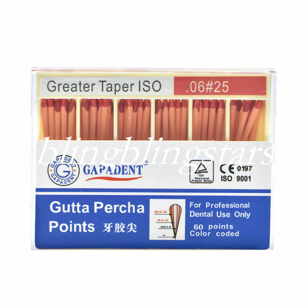 1 Box Dental Gutta Percha Points 0.02 /0.04/ 0.06 GAPADENT 15 Size For Choose