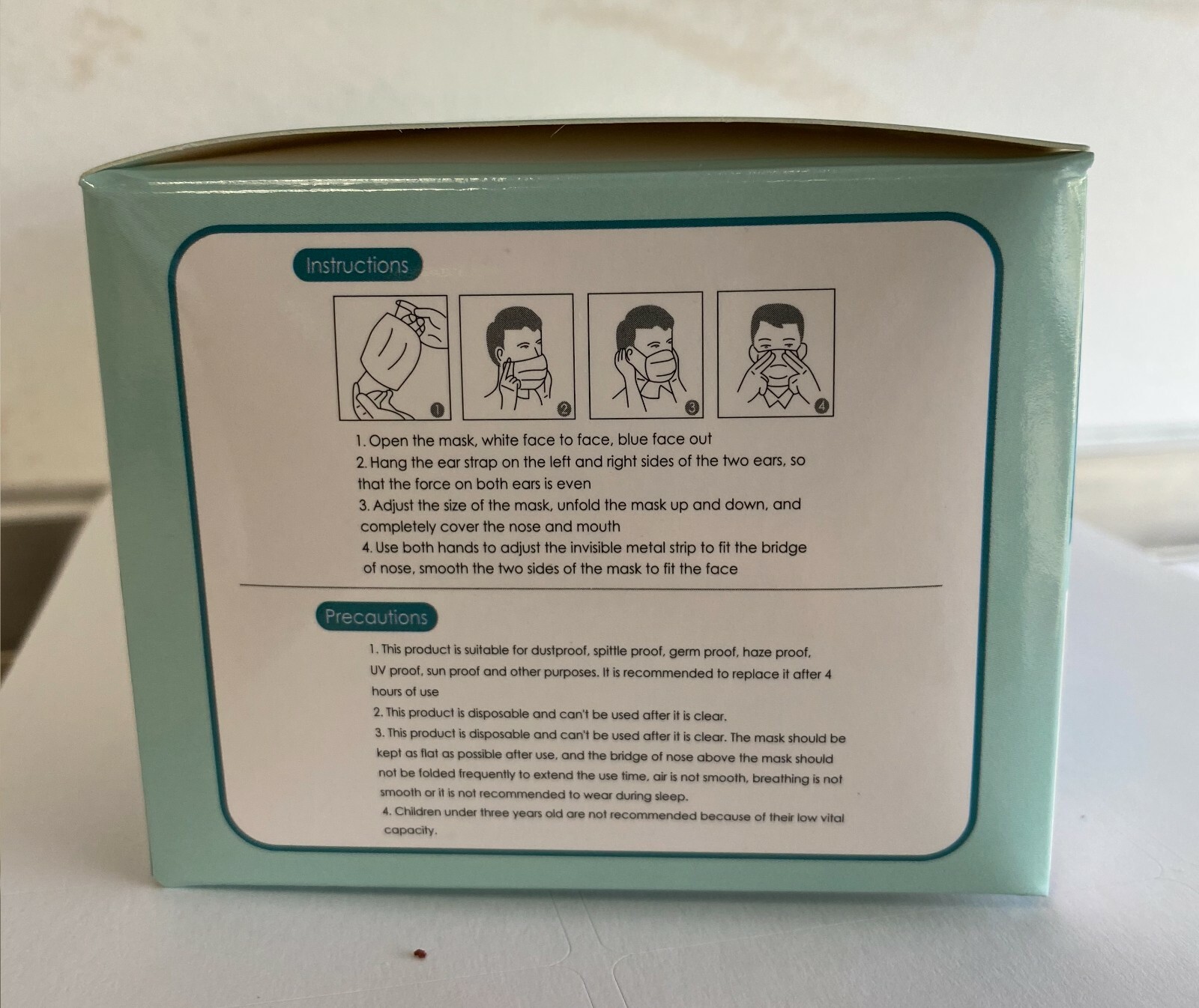 100 3-Ply Blue Medical Disposable Mouth Face Masks Covers (2 Box of 50)