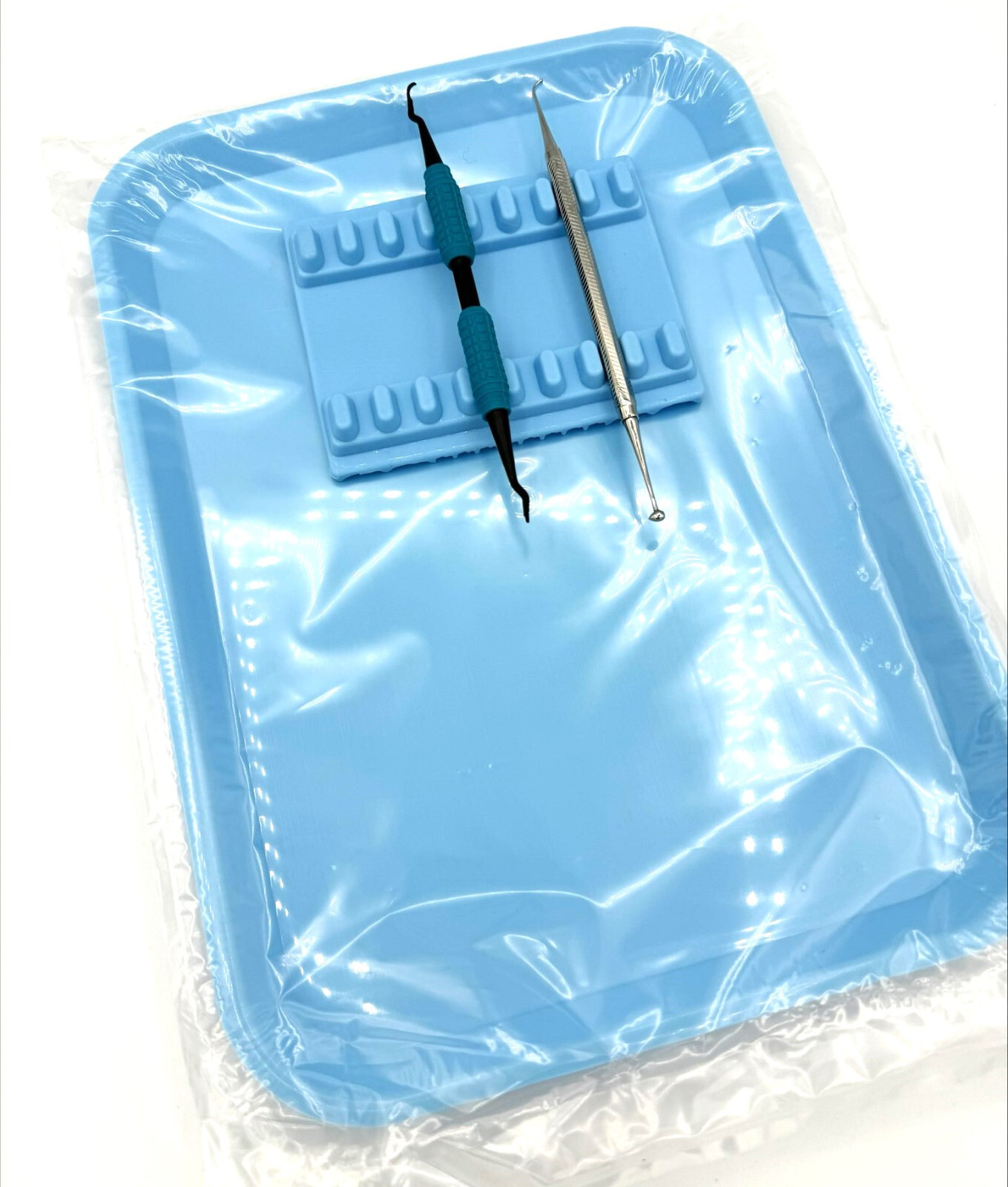 5/Pack – DENTAL SET-UP TRAY FLAT SIZE B (RITTER) BLUE, 13-3/8″ X 9-5/8″ X 7/8″