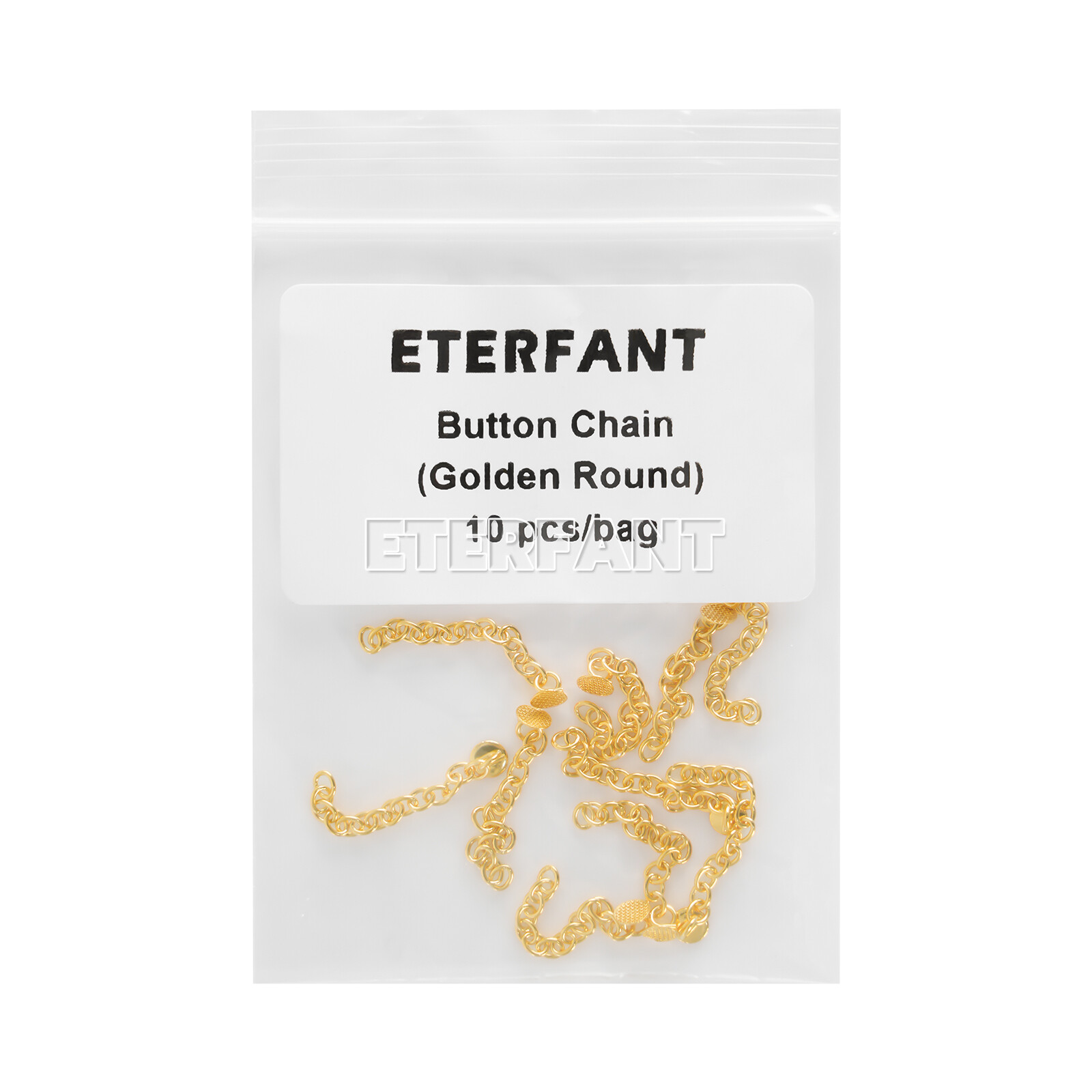ETERFANT Dental Orthodontic Lingual Button Chains Round Base Plated Silver/Gold