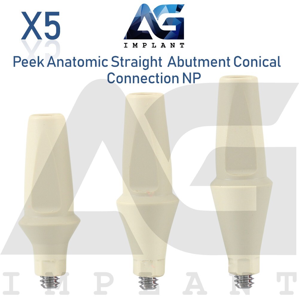 5 Peek Temporary Anatomic Straight Prosthetic System NP Conical Connection