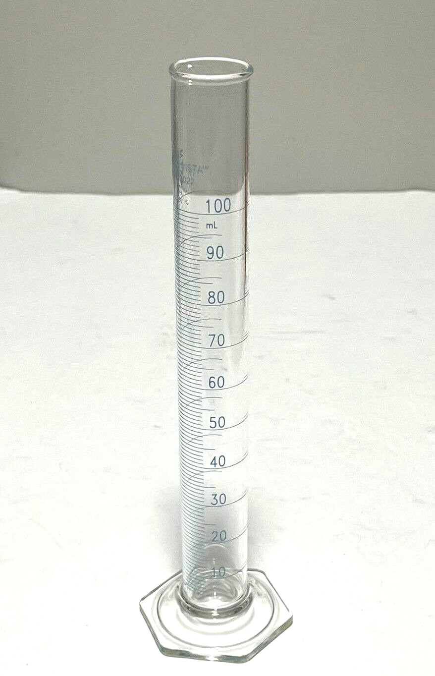 Corning Pyrex Glass 100mL «To Contain» Graduated Single Scale Cylinder